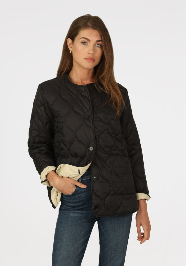 Quilted Jacket w/Contrast Lining