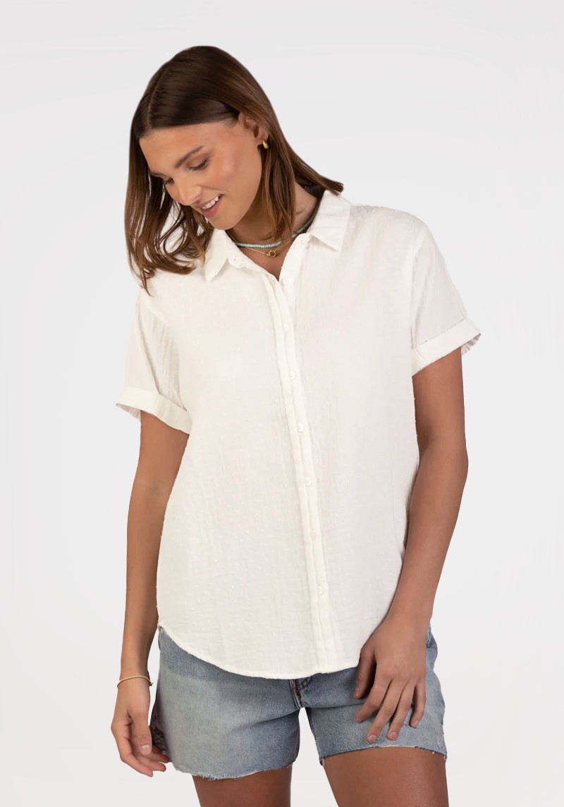 Ellis Dot Roll Sleeve Shirt