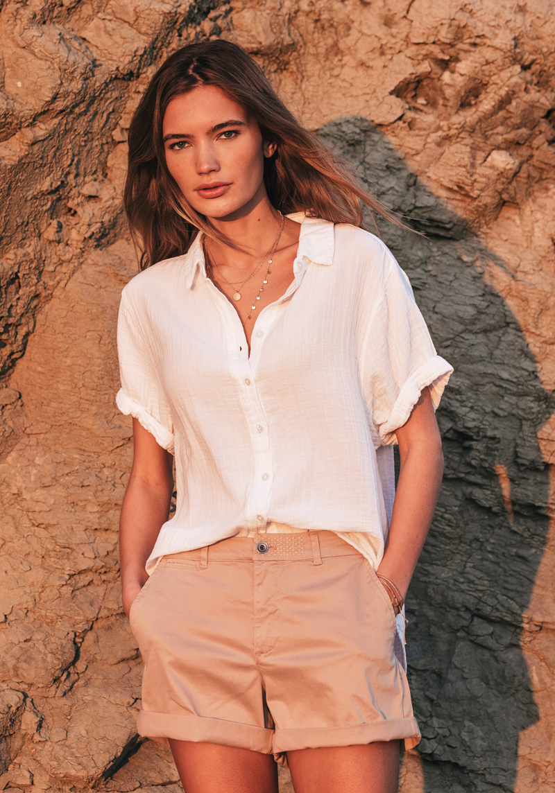 S/S Roll sleeve shirt