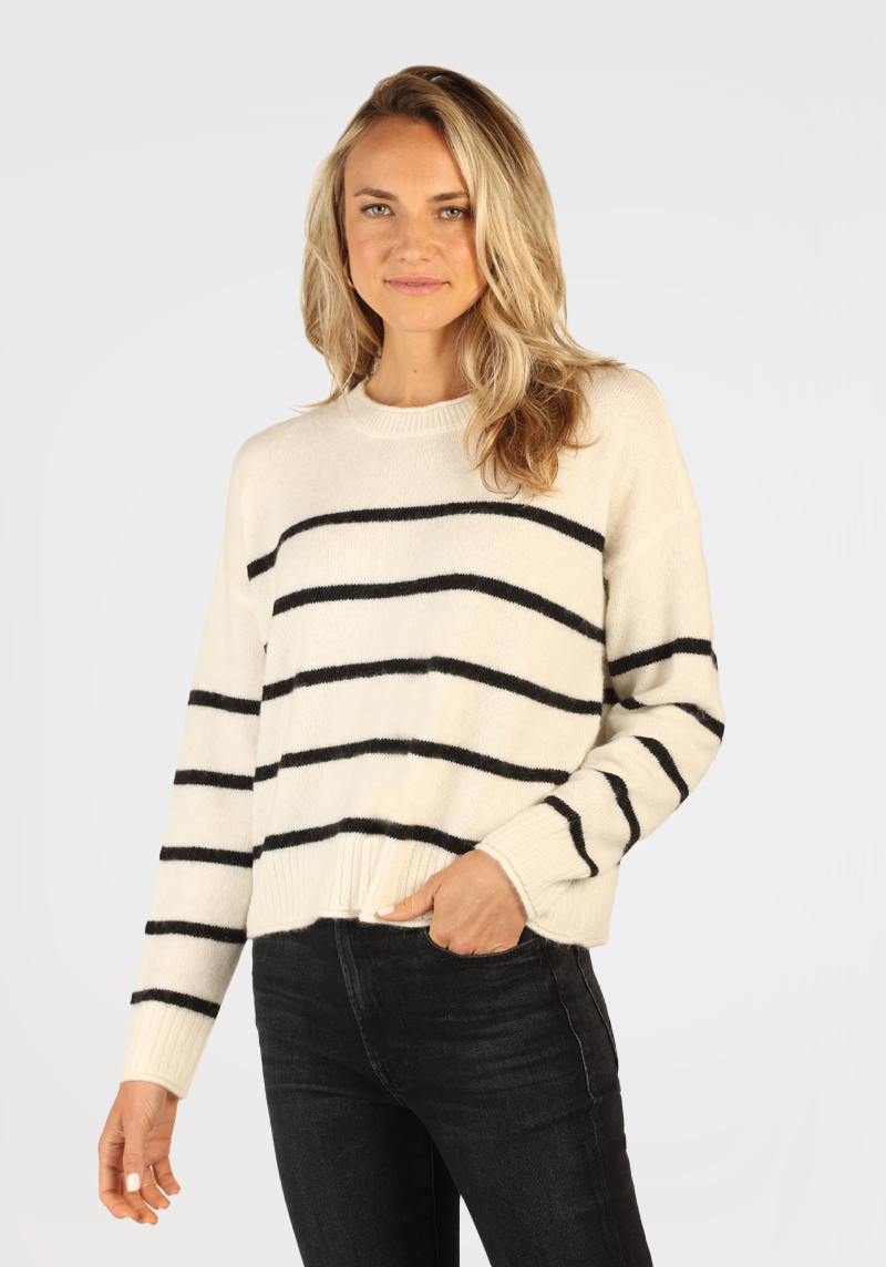 Stripe Crew Neck Sweater