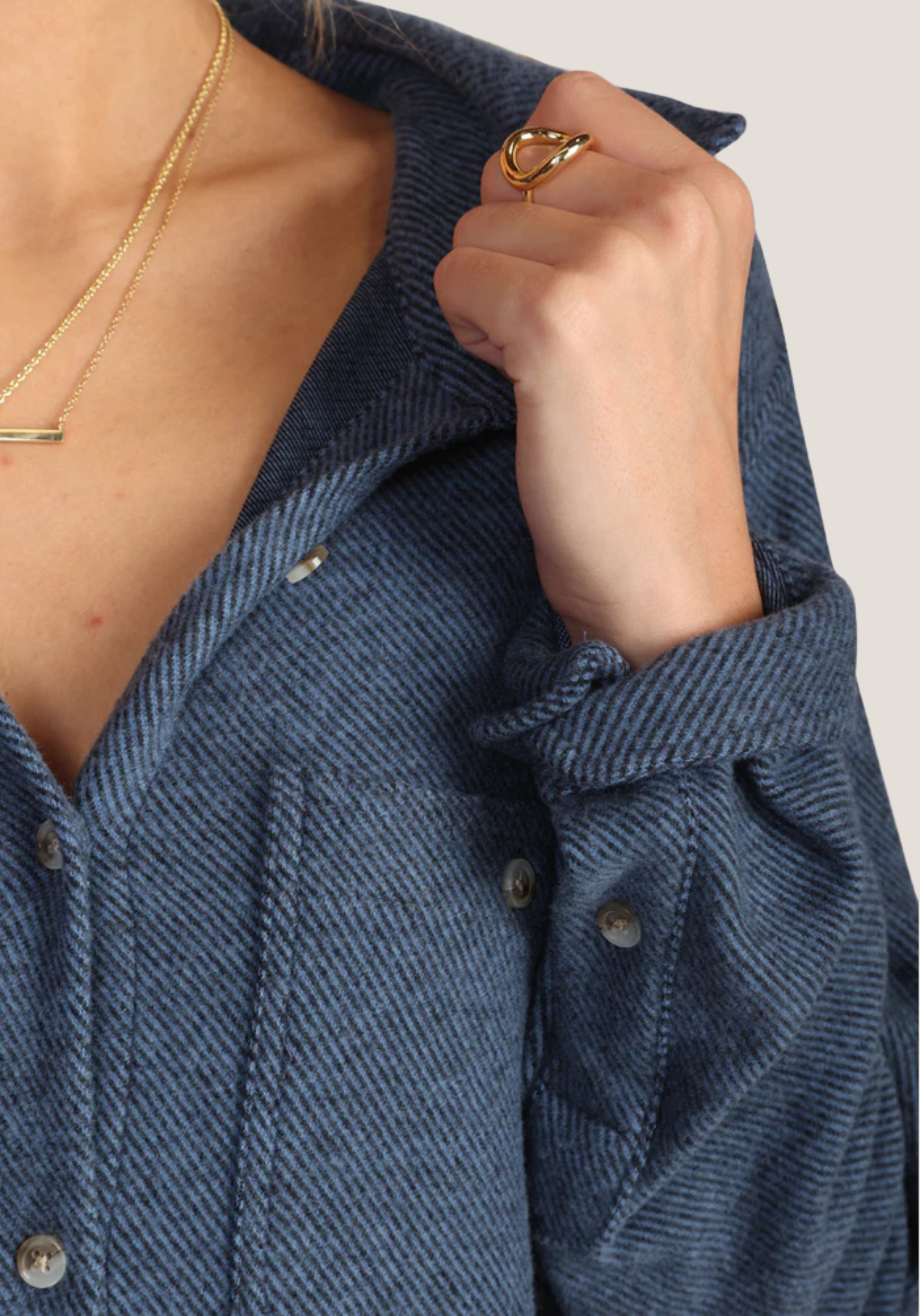 2 Pockets Shirt Dress