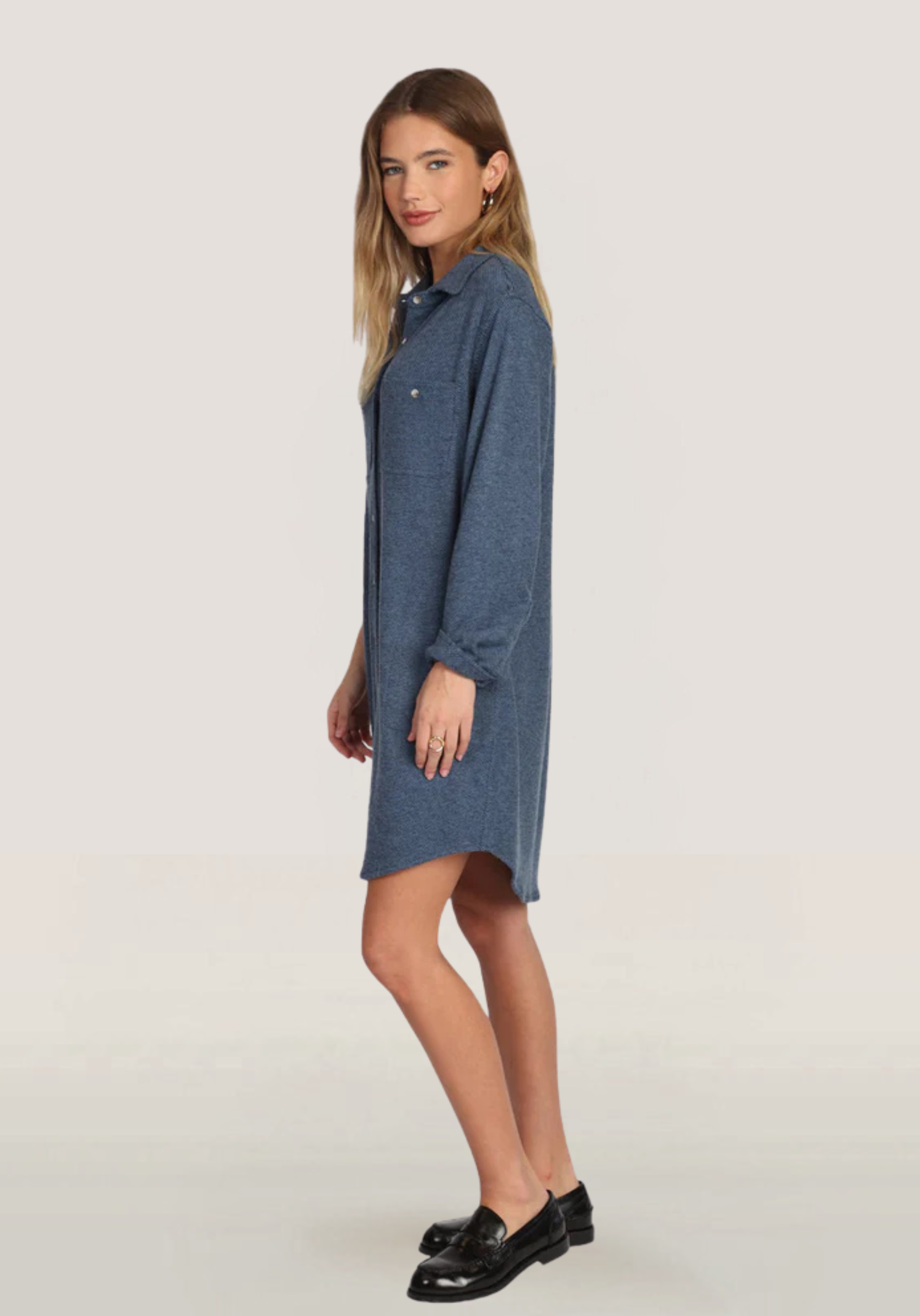 2 Pockets Shirt Dress