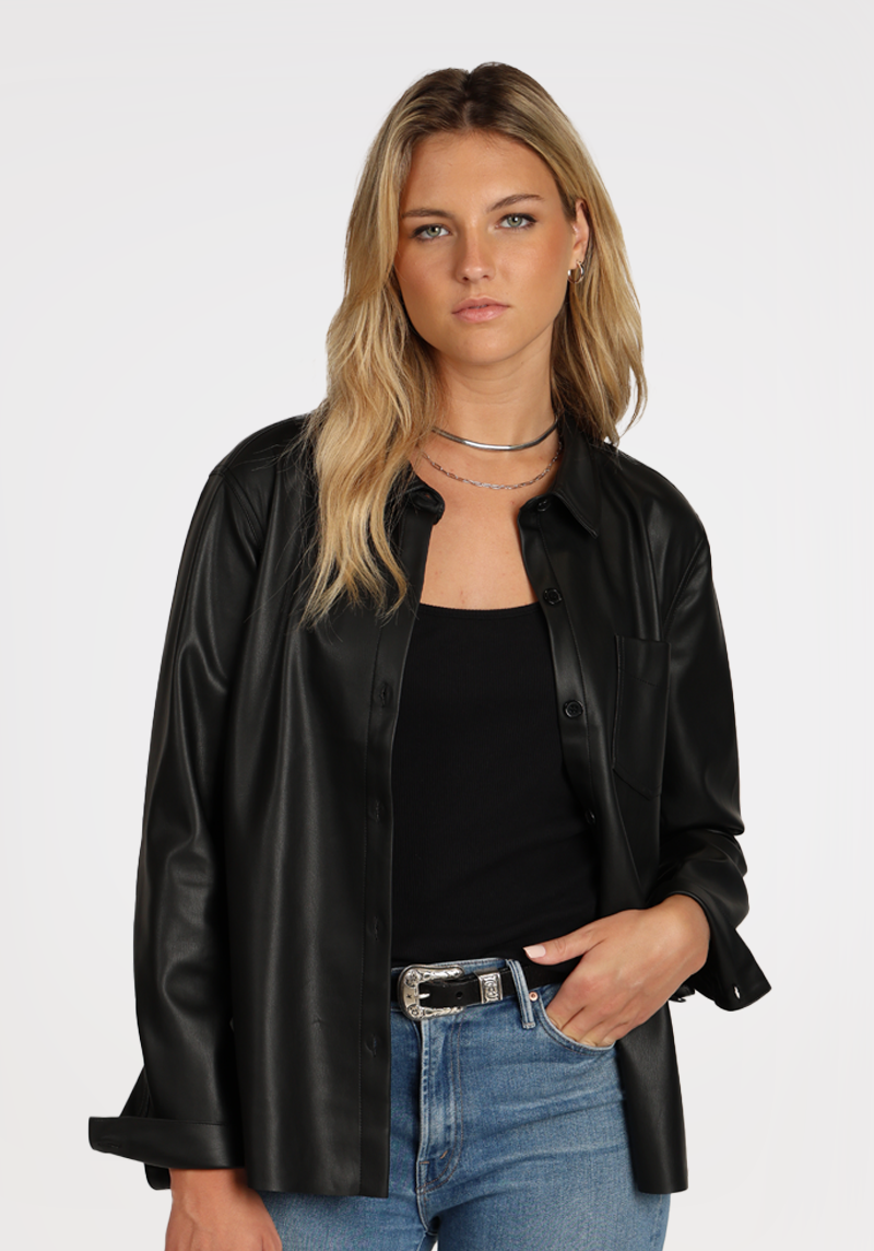 Vegan Leather Shirt