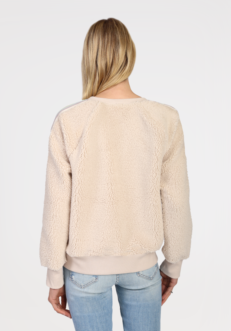 Crew Neck Pullover w/Stripe trim