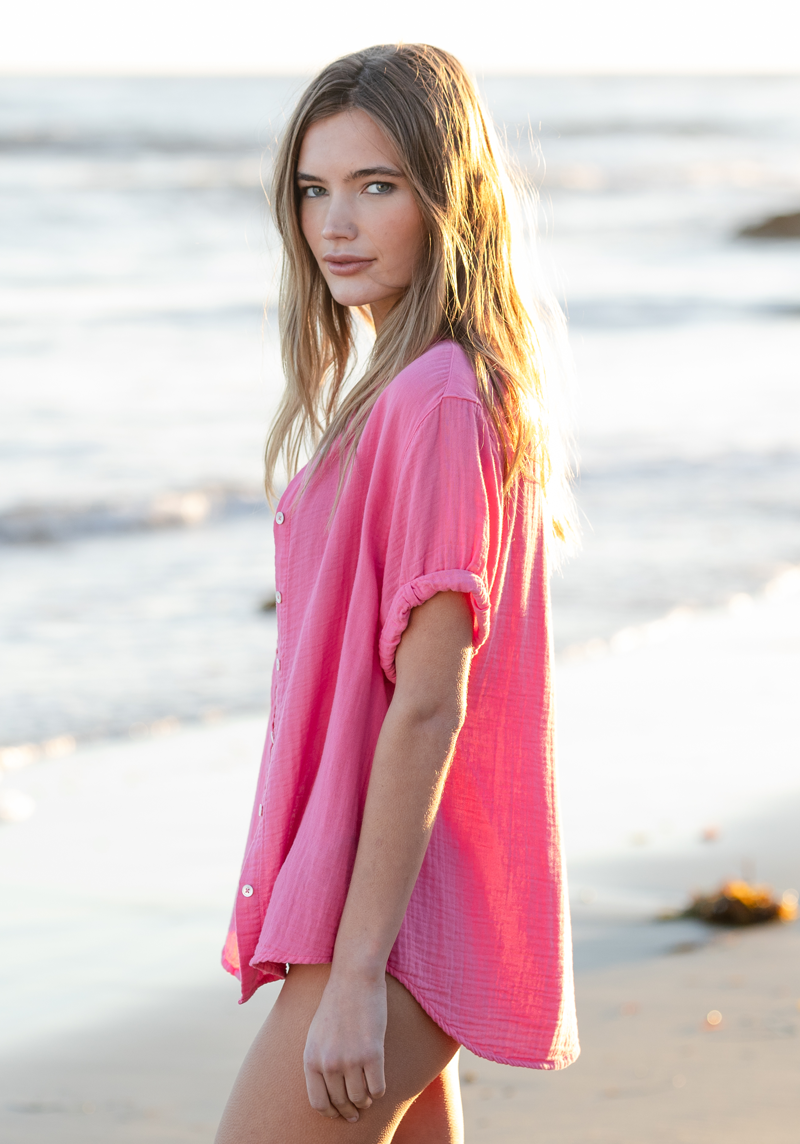 Short Sleeve Button-Up