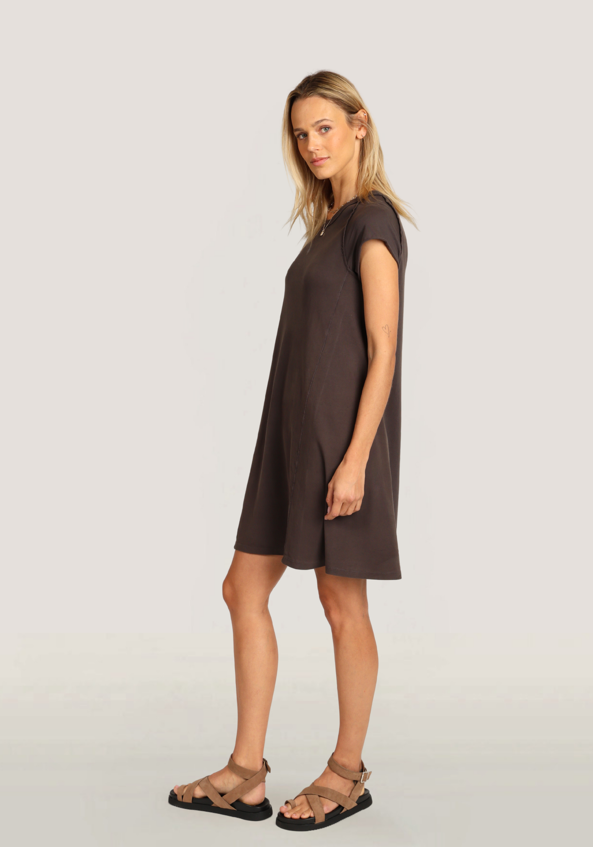 Boden Jersey Dress CHARCOAL / XS Boden Jersey Dress CHARCOAL / XS
