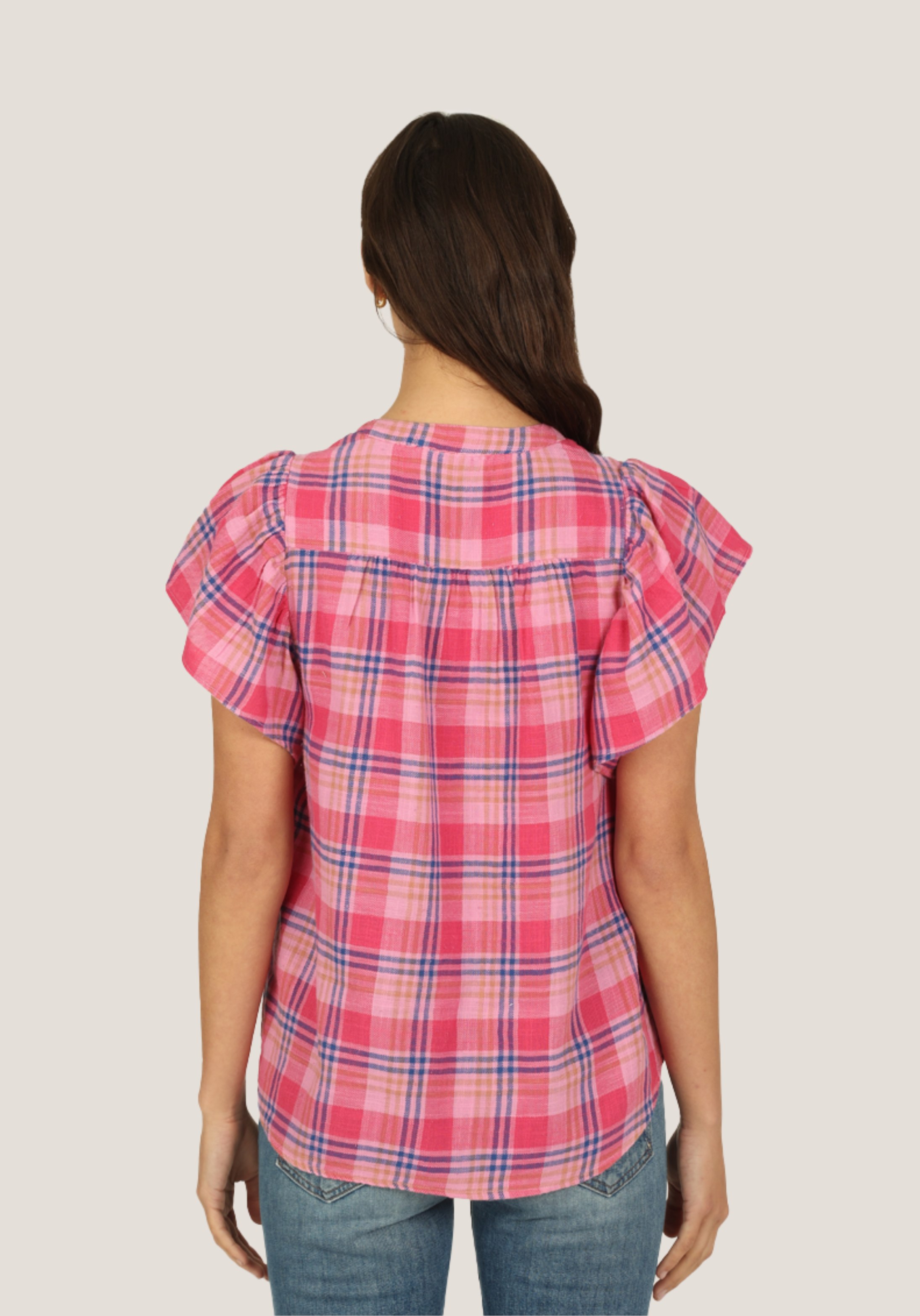 Boho Plaid Blouse