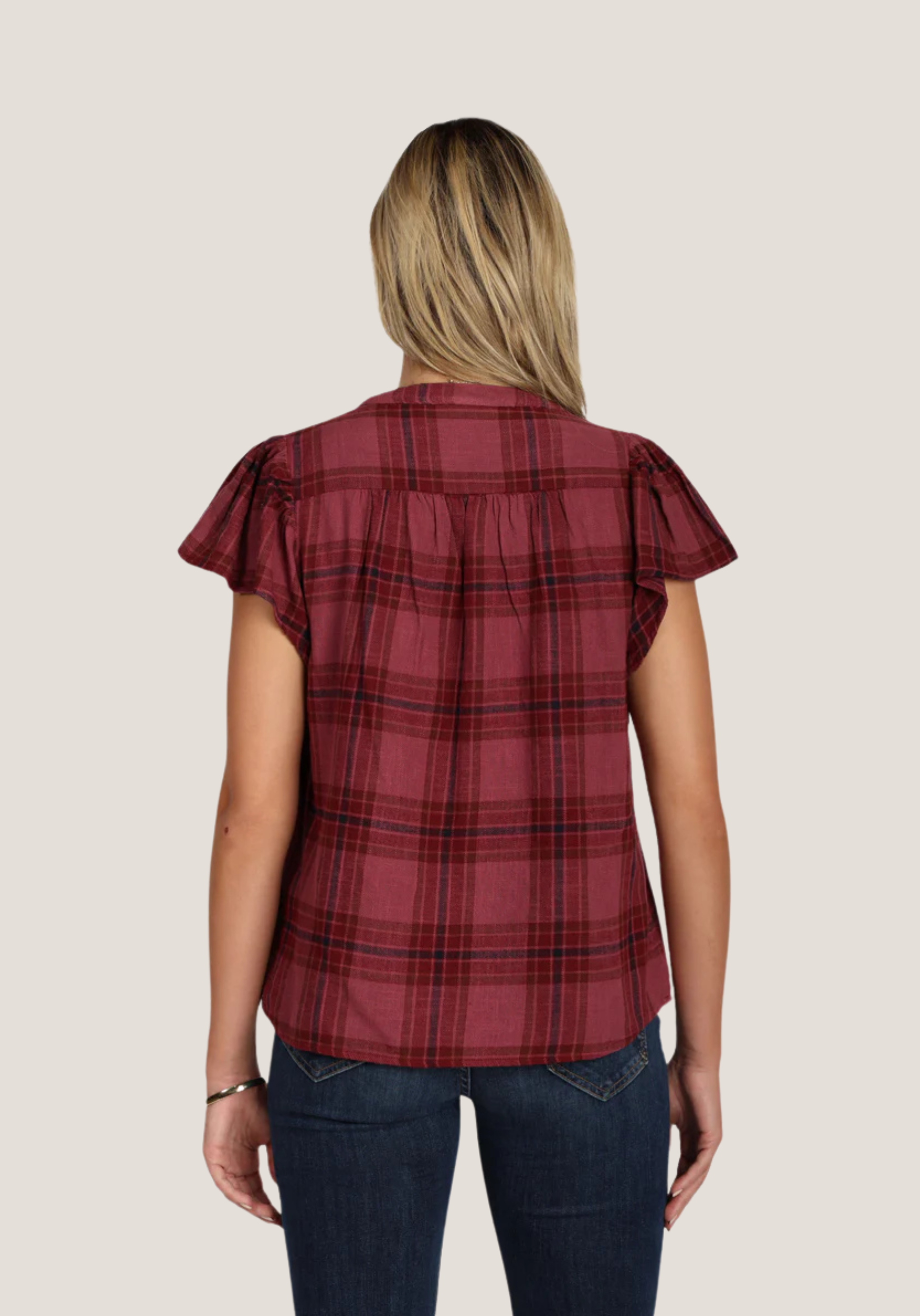 Boho Plaid Blouse