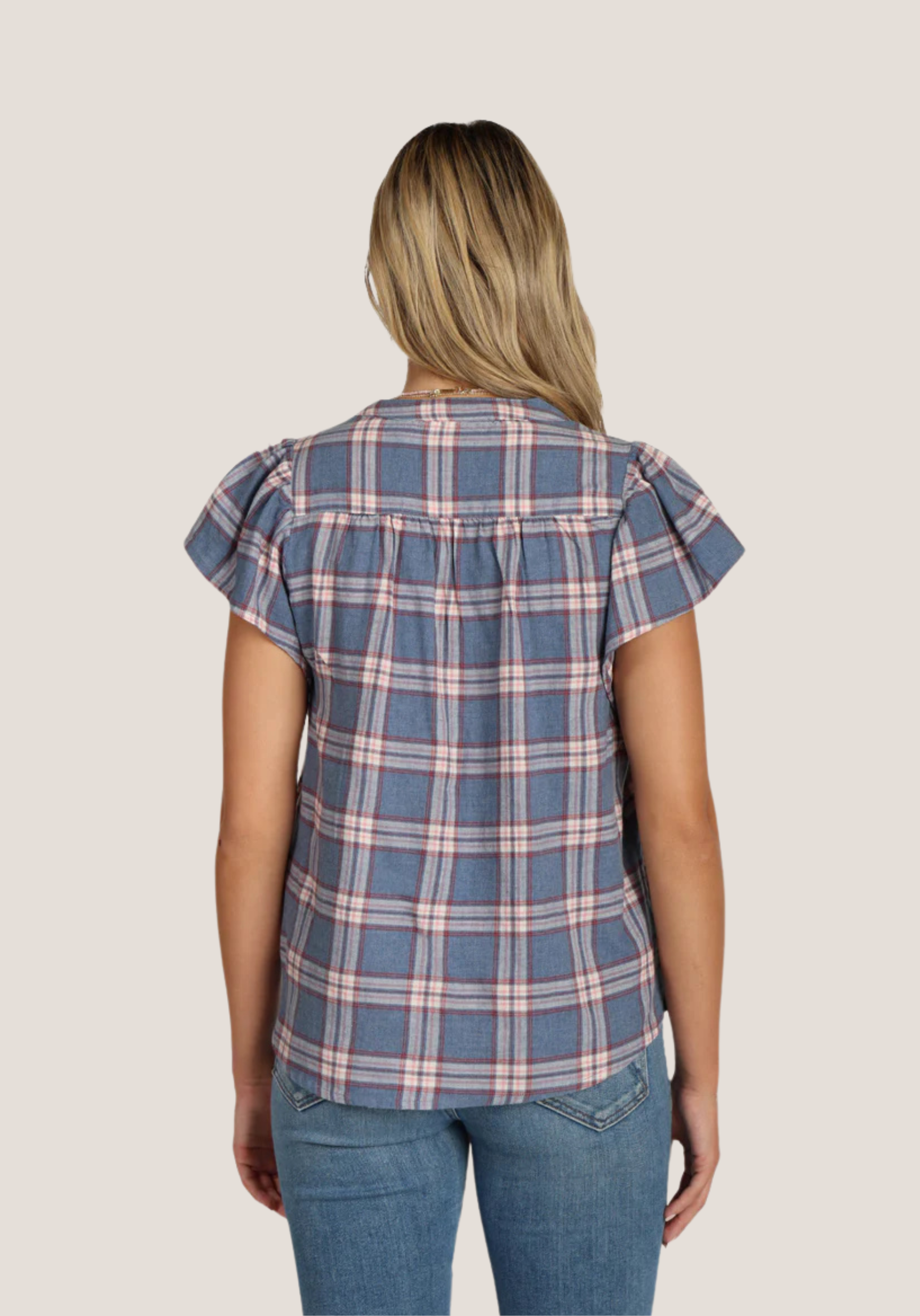 Boho Plaid Blouse