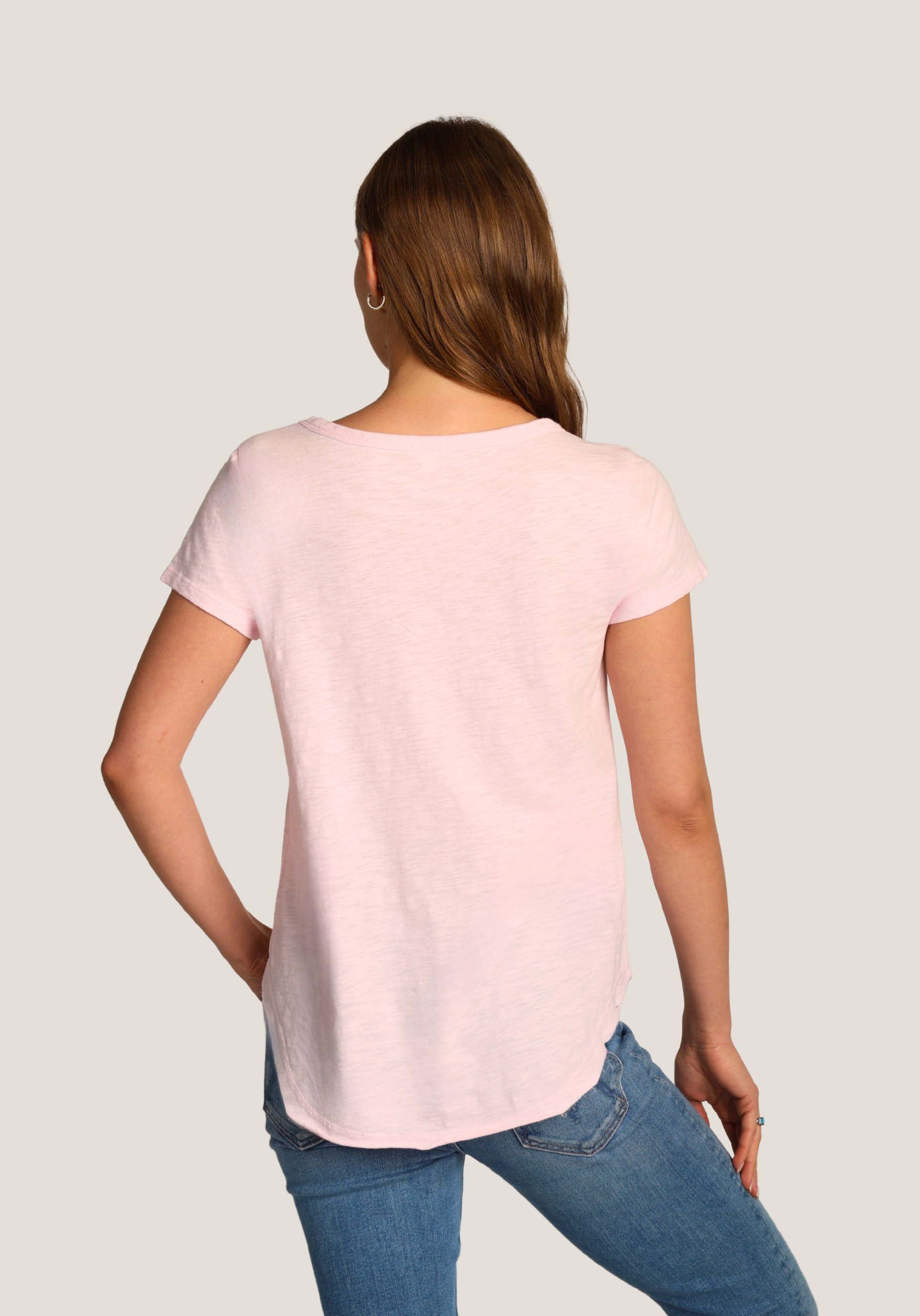Short Sleeve Deep V-Tee