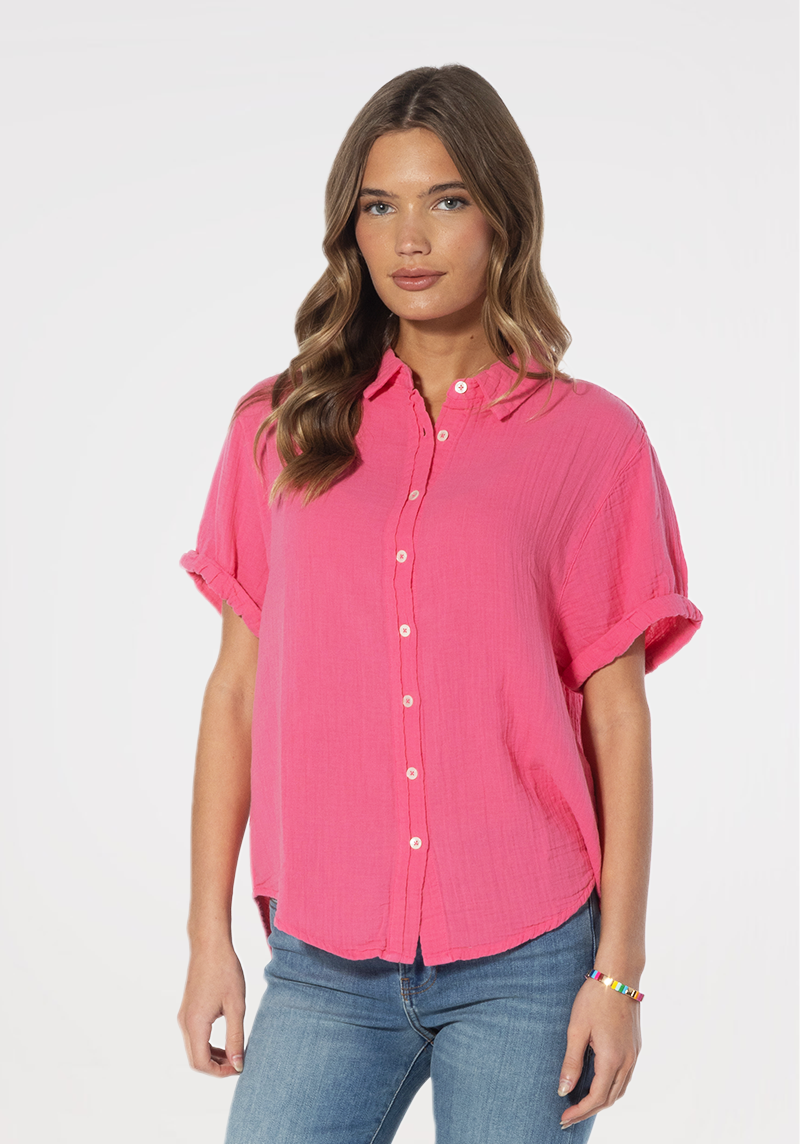 Short Sleeve Button-Up