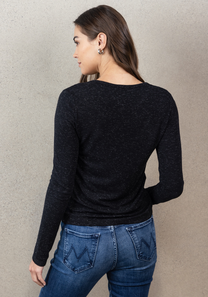 Shimmer Knit Crew