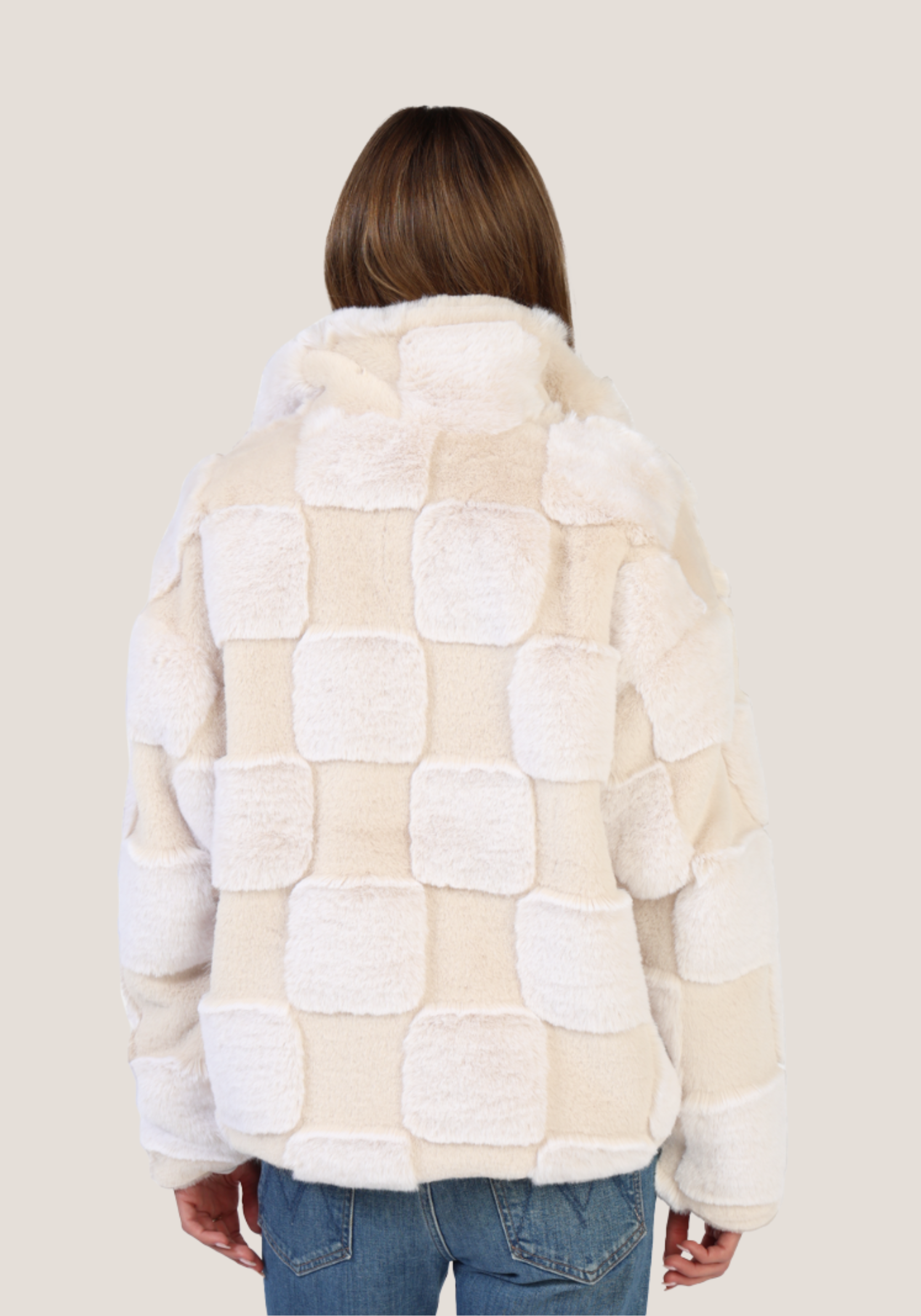 Fur Checker Jacket