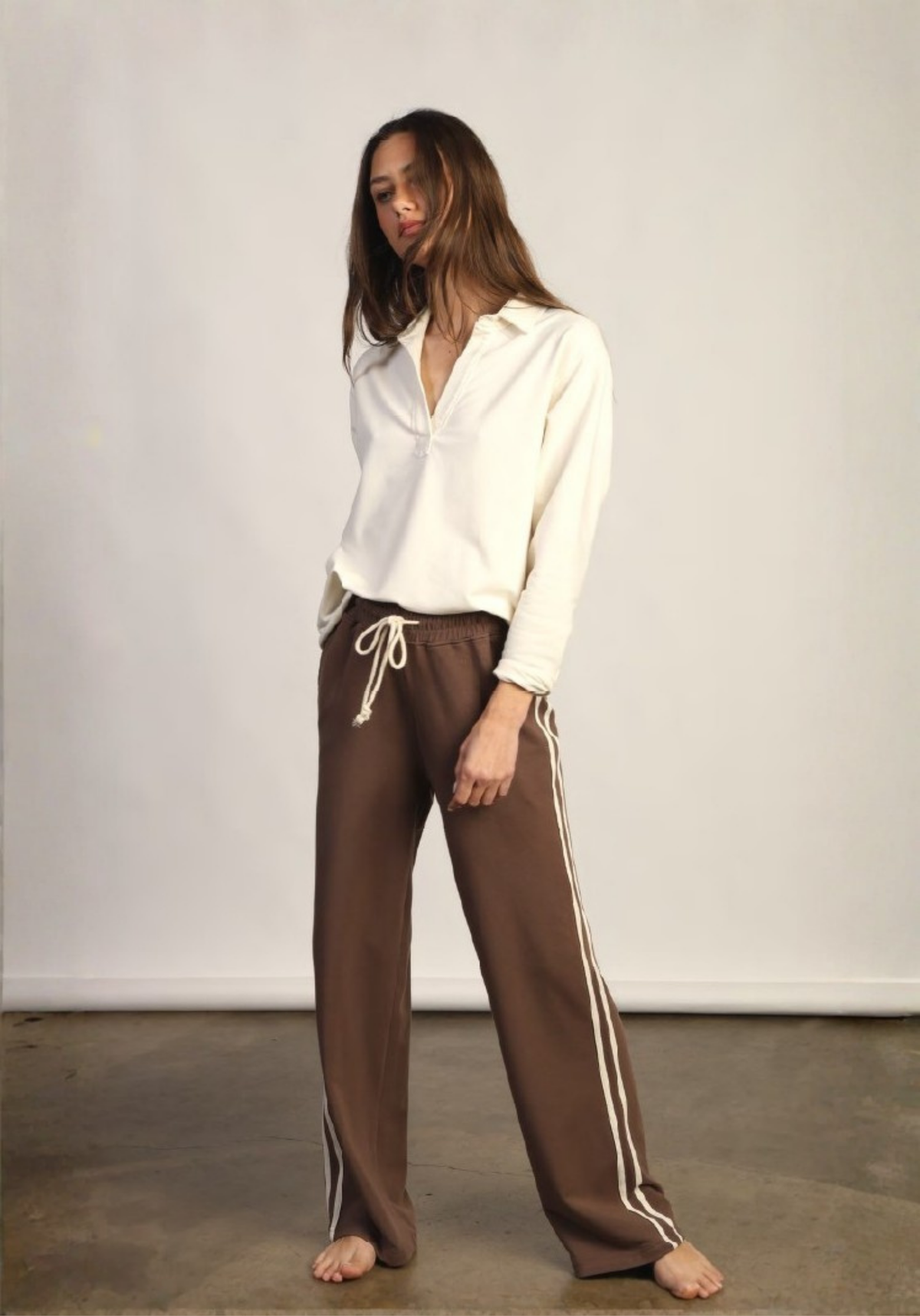 Wide Leg Pant w/Side Stripes