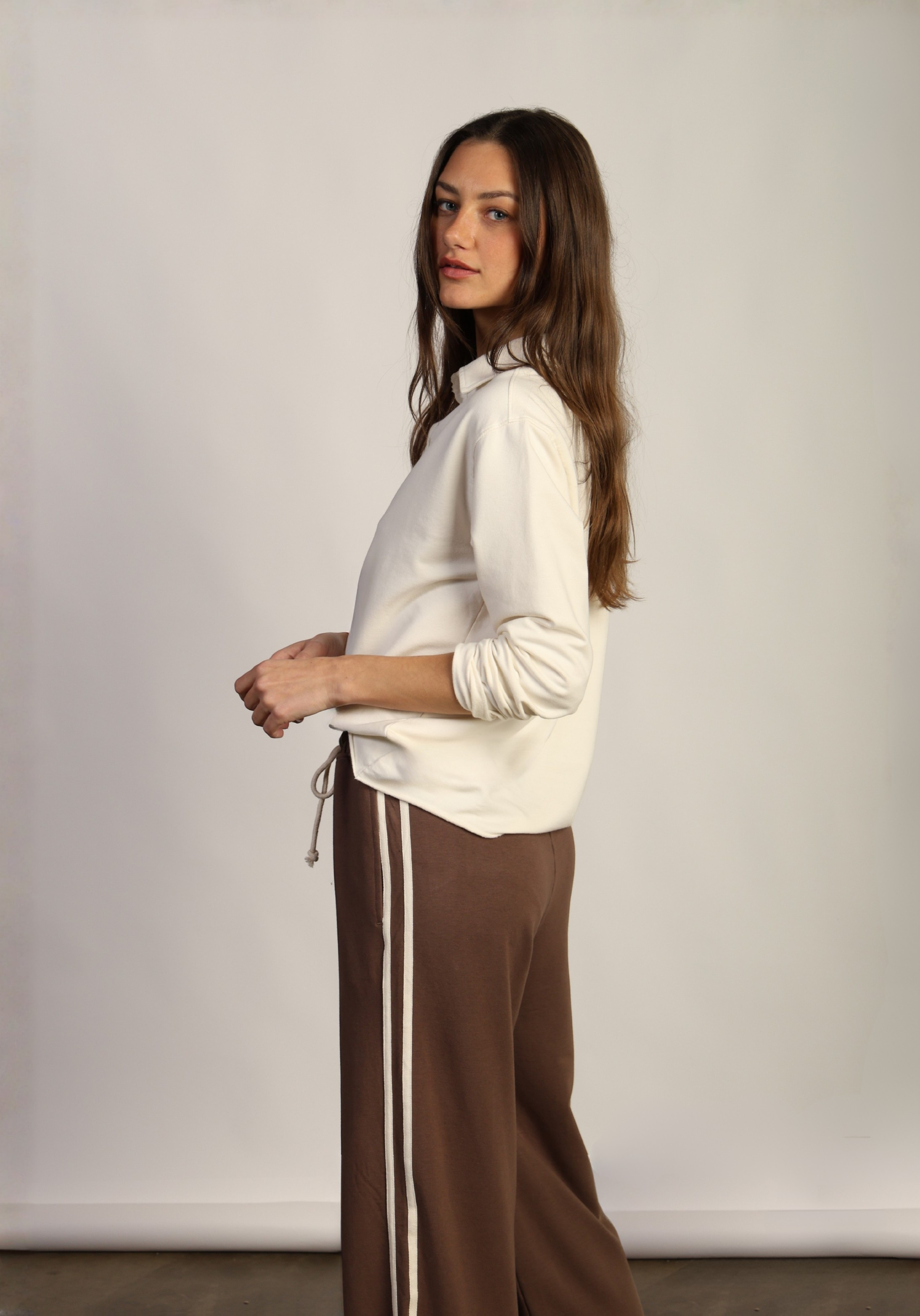 Wide Leg Pant w/Side Stripes