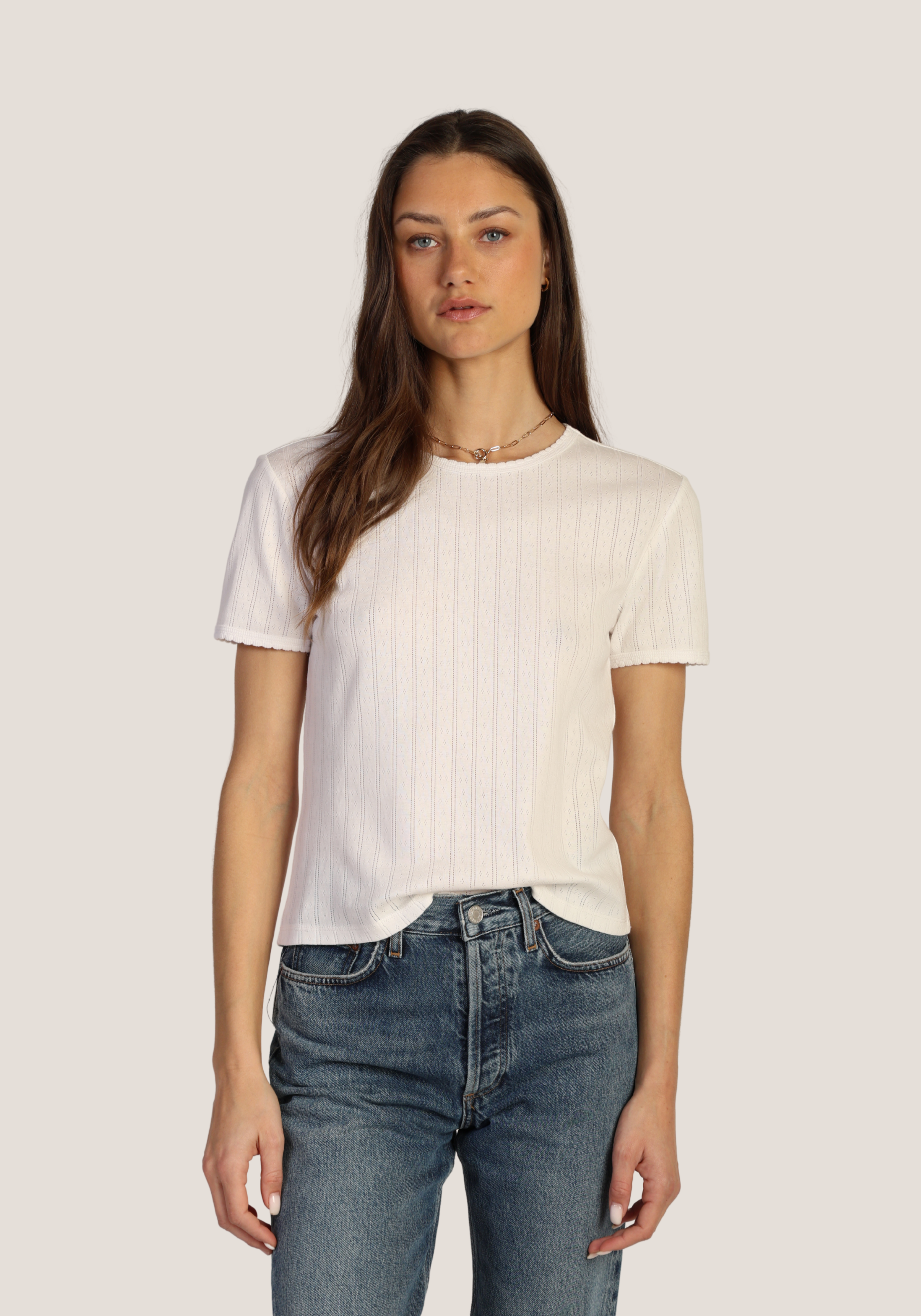 Kelly Pointelle Tee