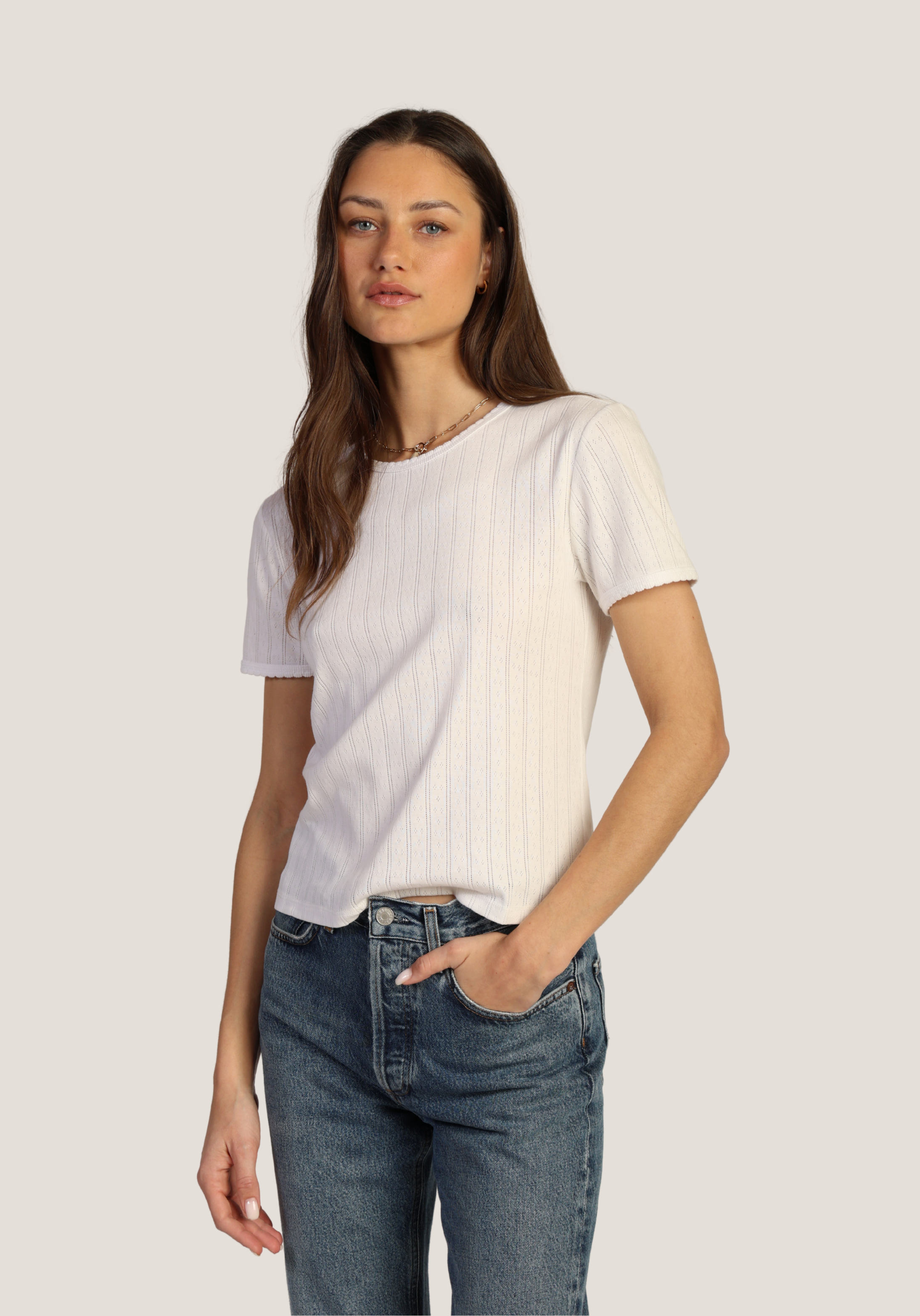 Kelly Pointelle Tee