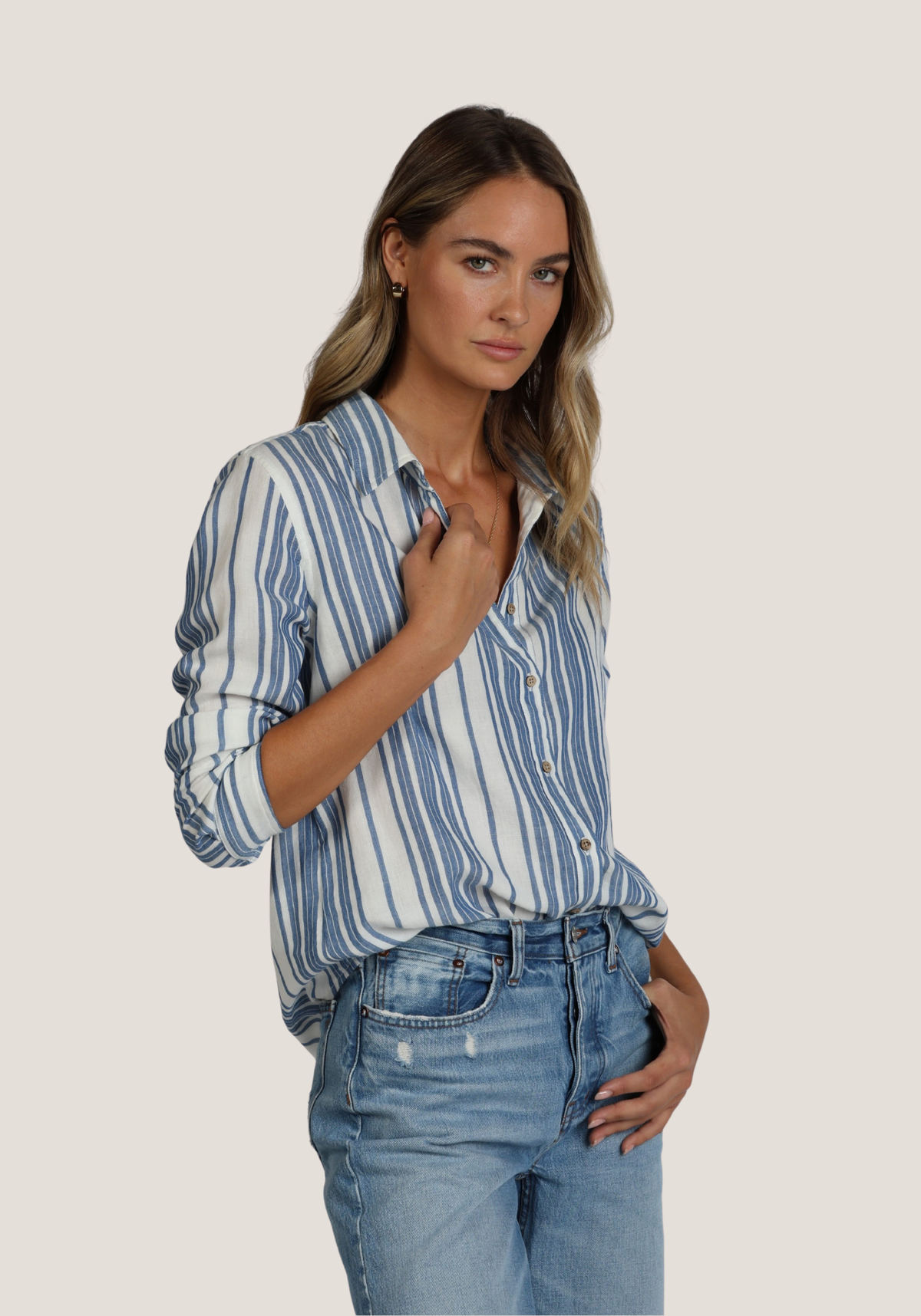 Cabana Stripe Button-Up
