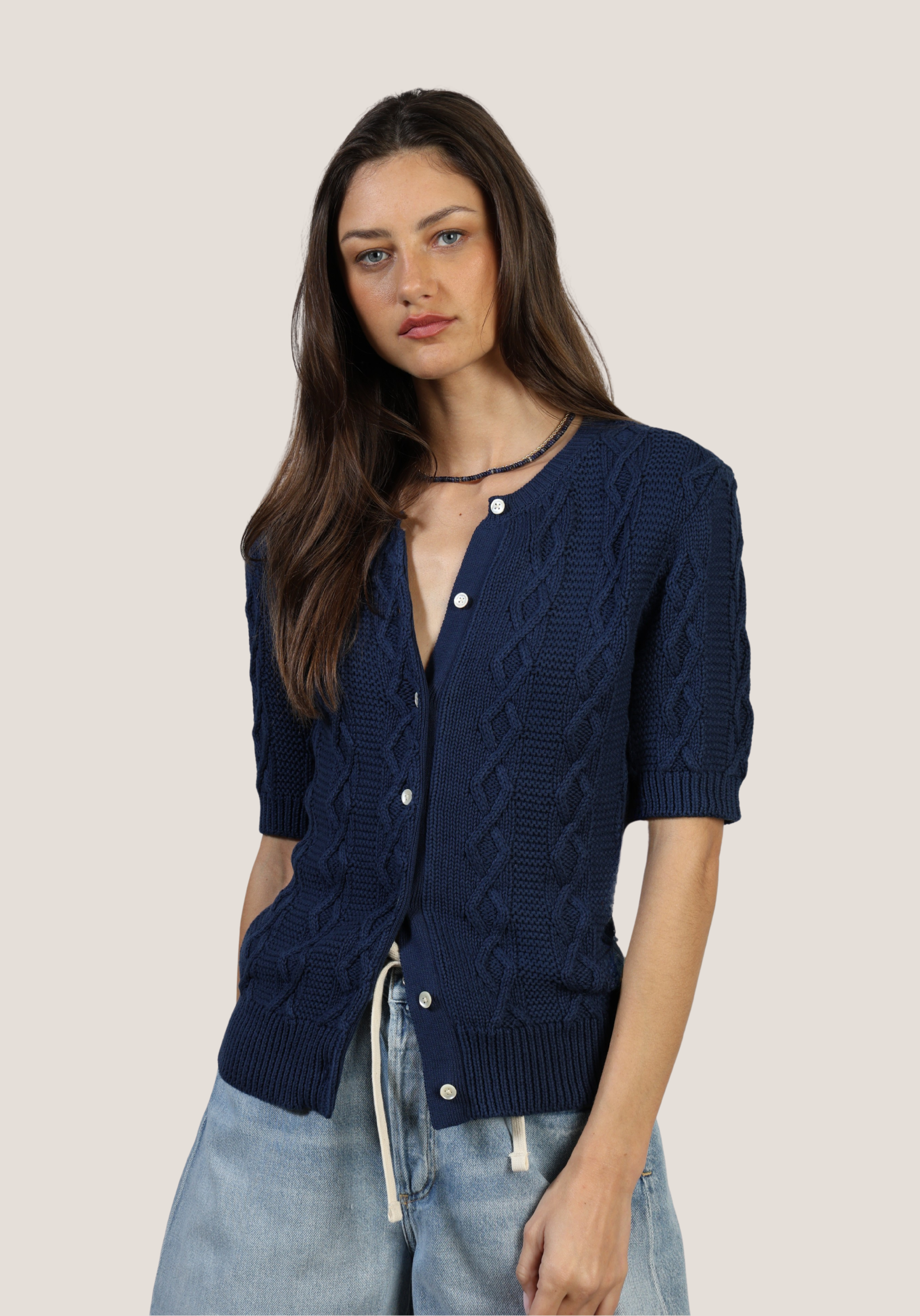 Cable-Knit Cardigan