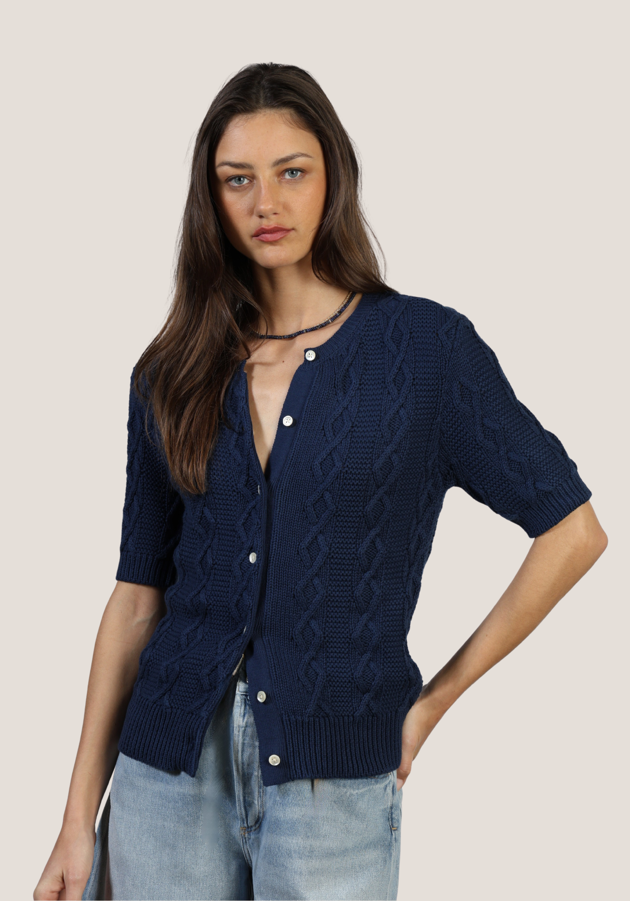 Cable-Knit Cardigan