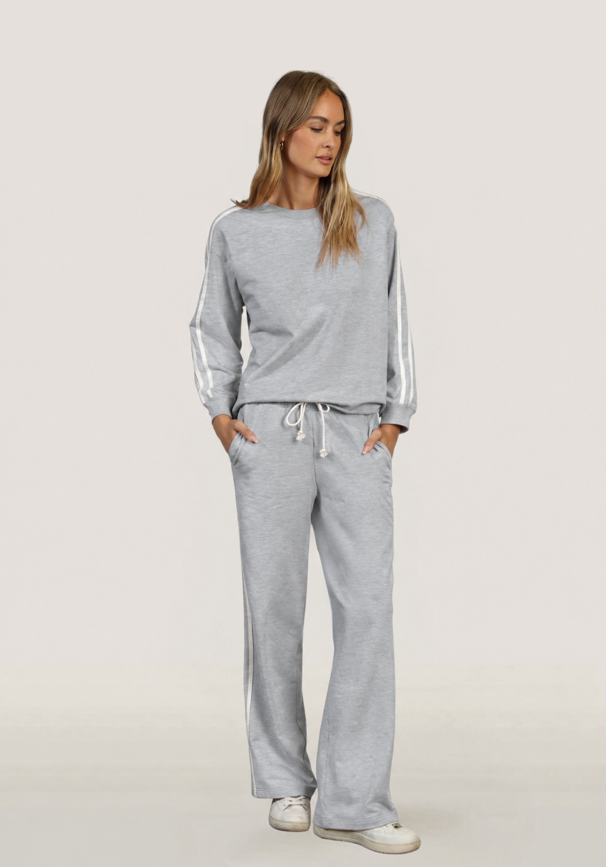 Wide Leg Pant w/ stripes