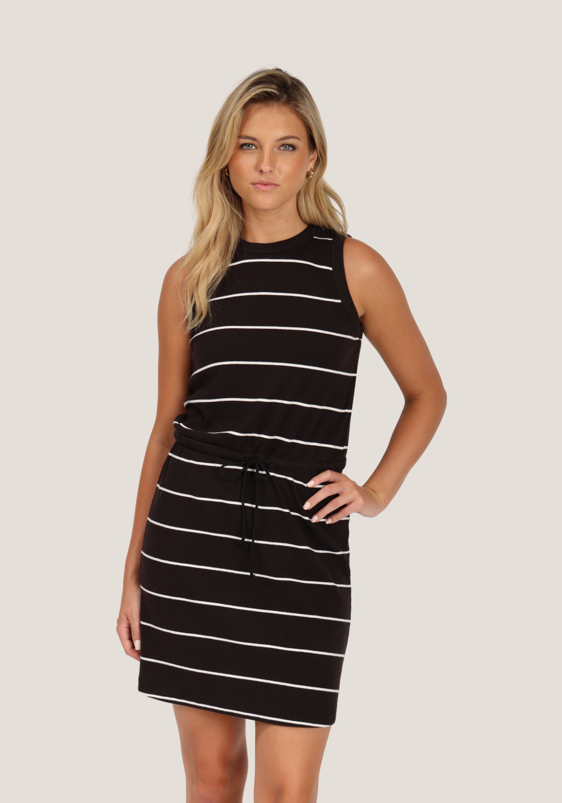 Jude Stripe Dress Black / XS