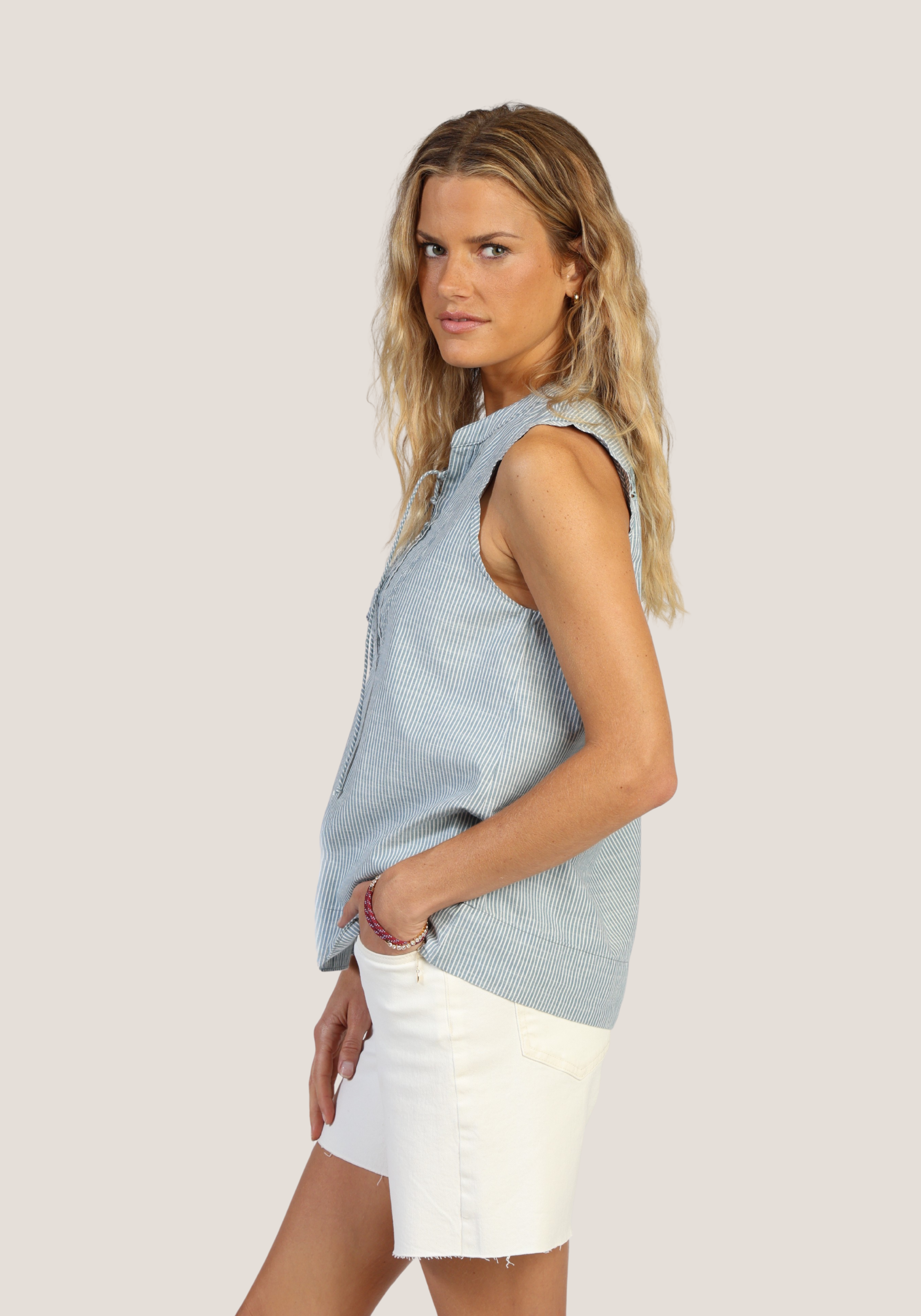 Leni Lace-Up Shirt