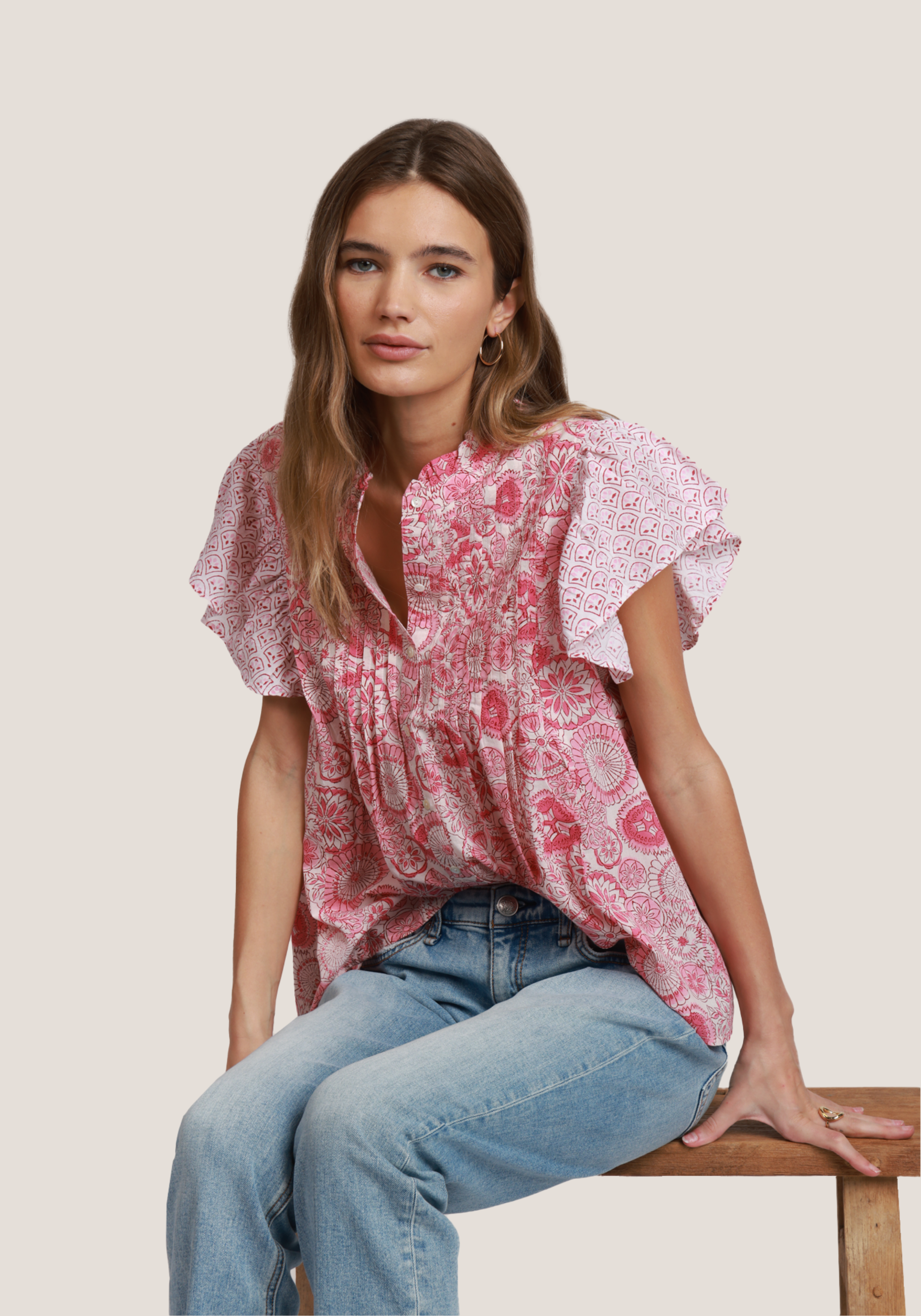 Maeve Pin-Tuck Blouse