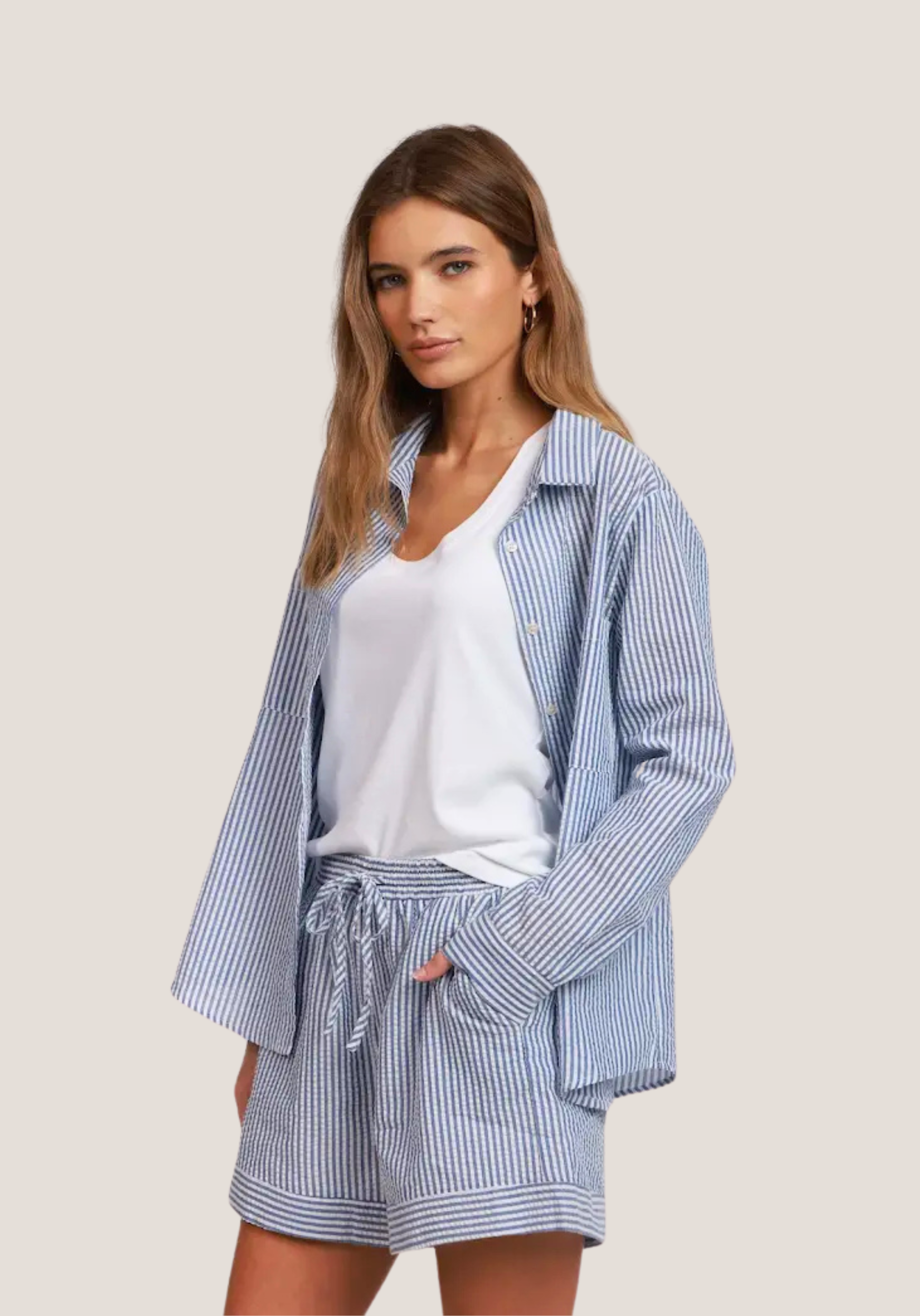 Stripe Weekend Short