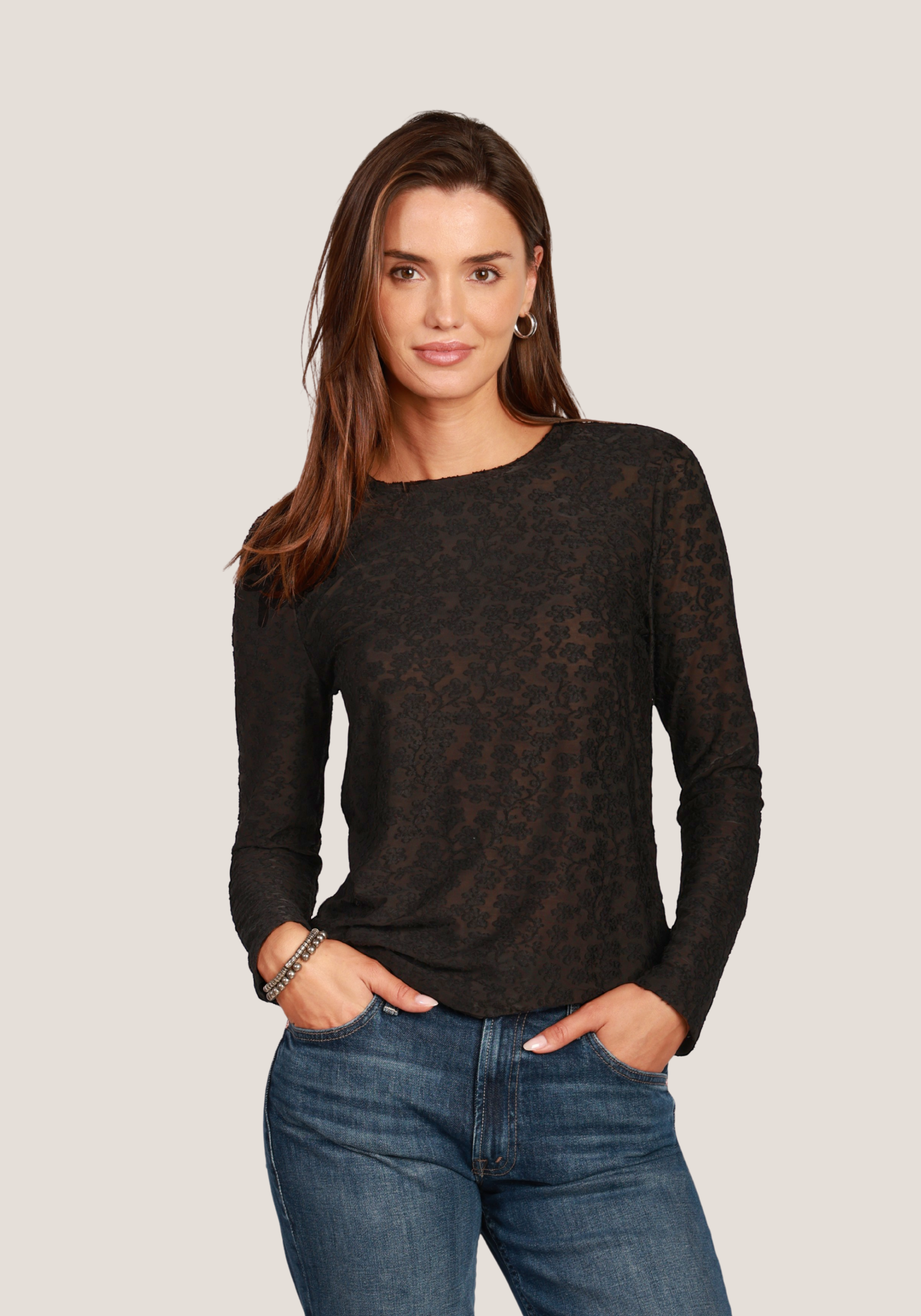 Mesh Flowers Tee