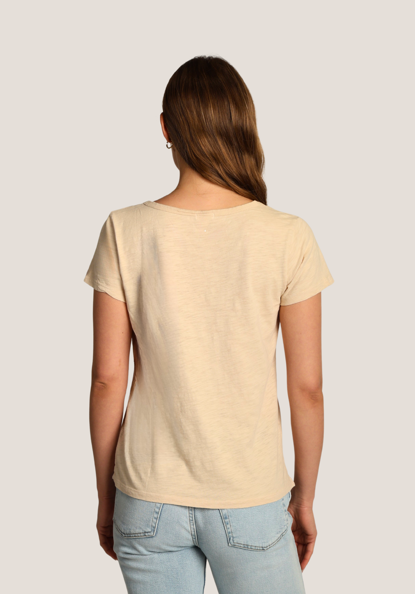 S/S Modern Deep V-Tee