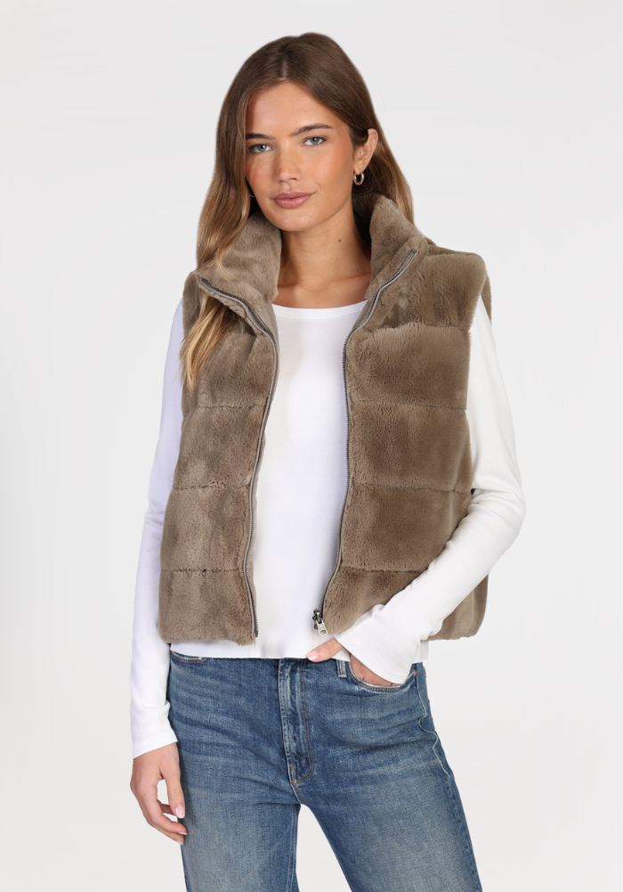 Quilted Fur Love Vest