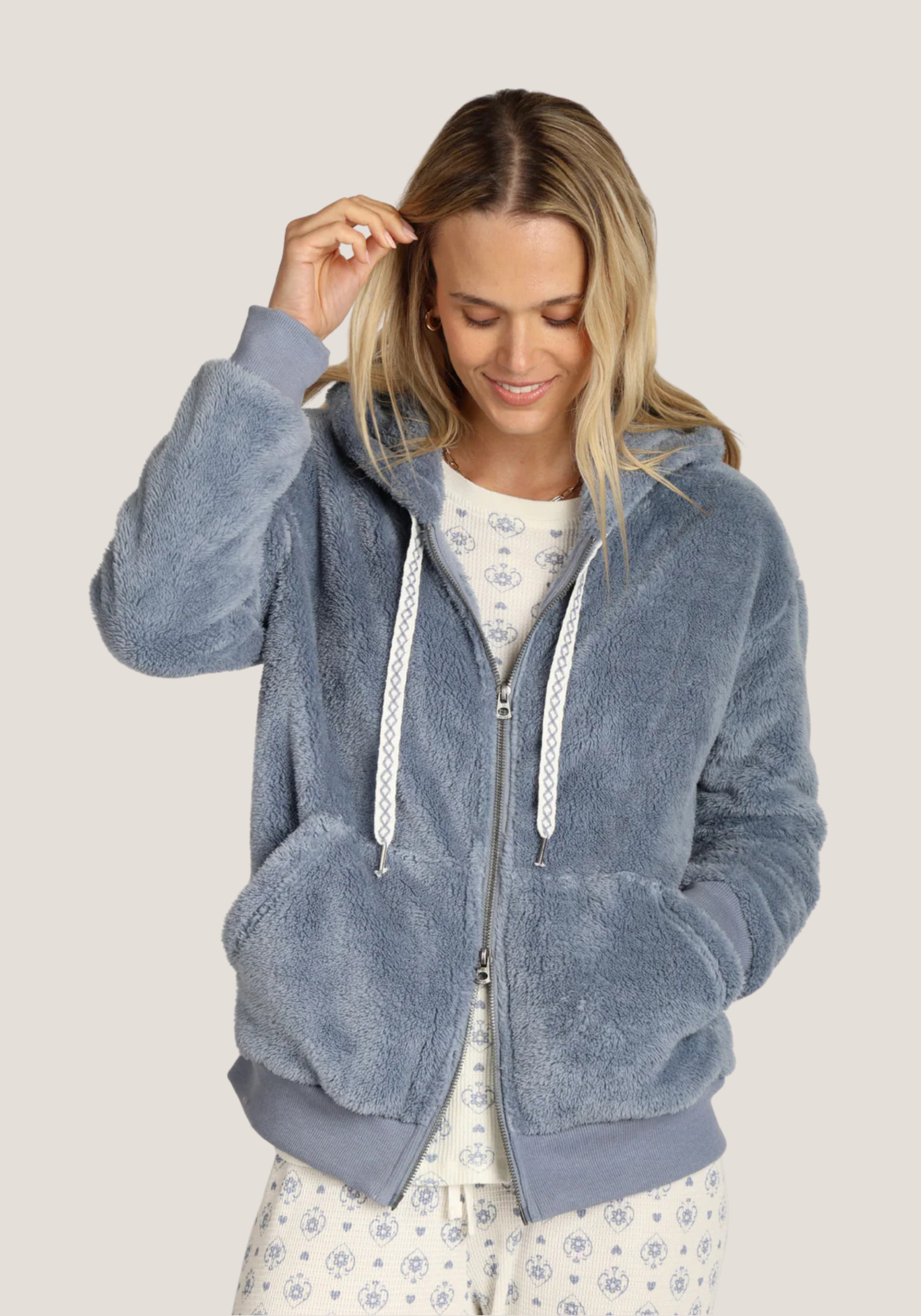 Plush Double Zip Bomber