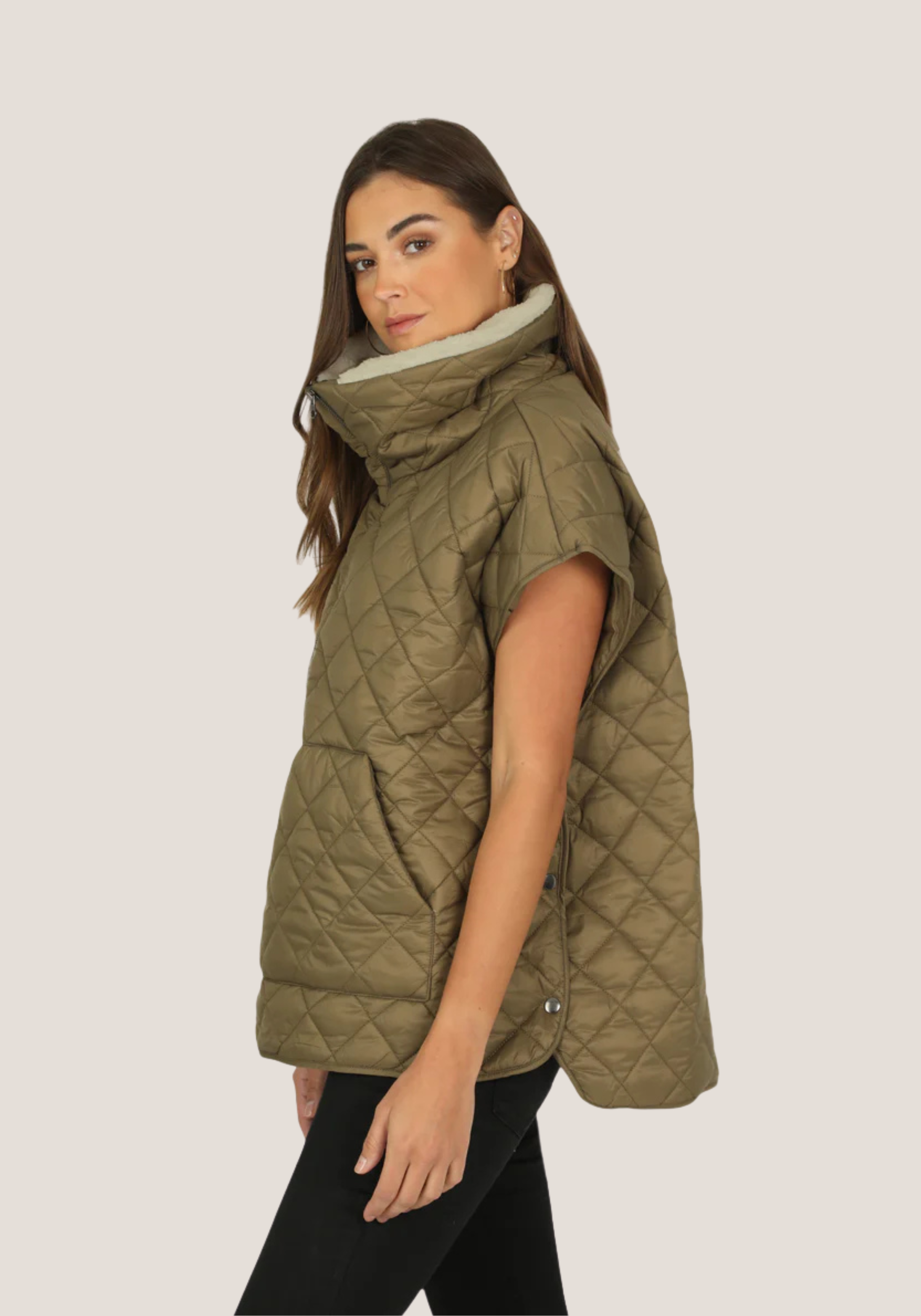 Quilted Nylon Pullover