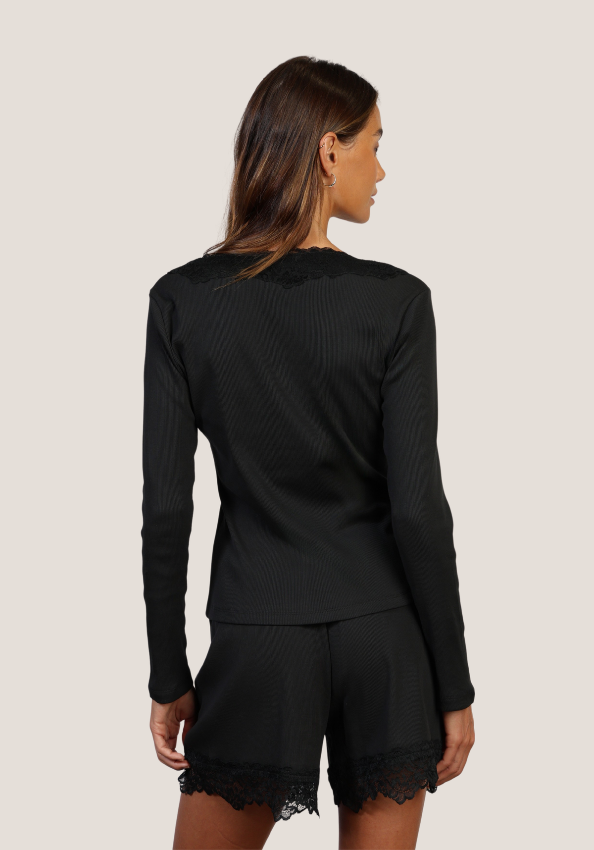 Remi V-Neck w/ Lace Trim