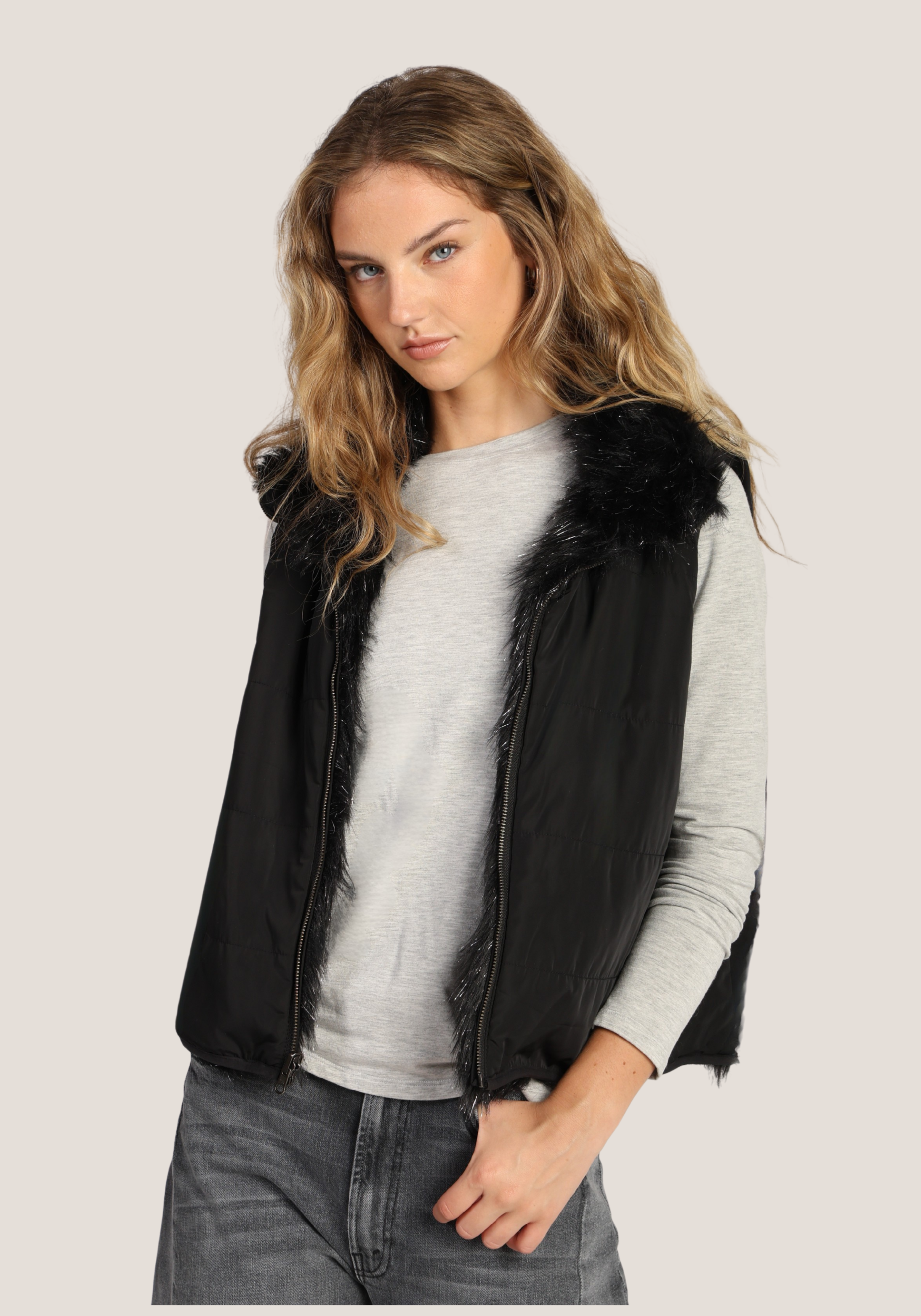 Jolie Reversible Fur Vest