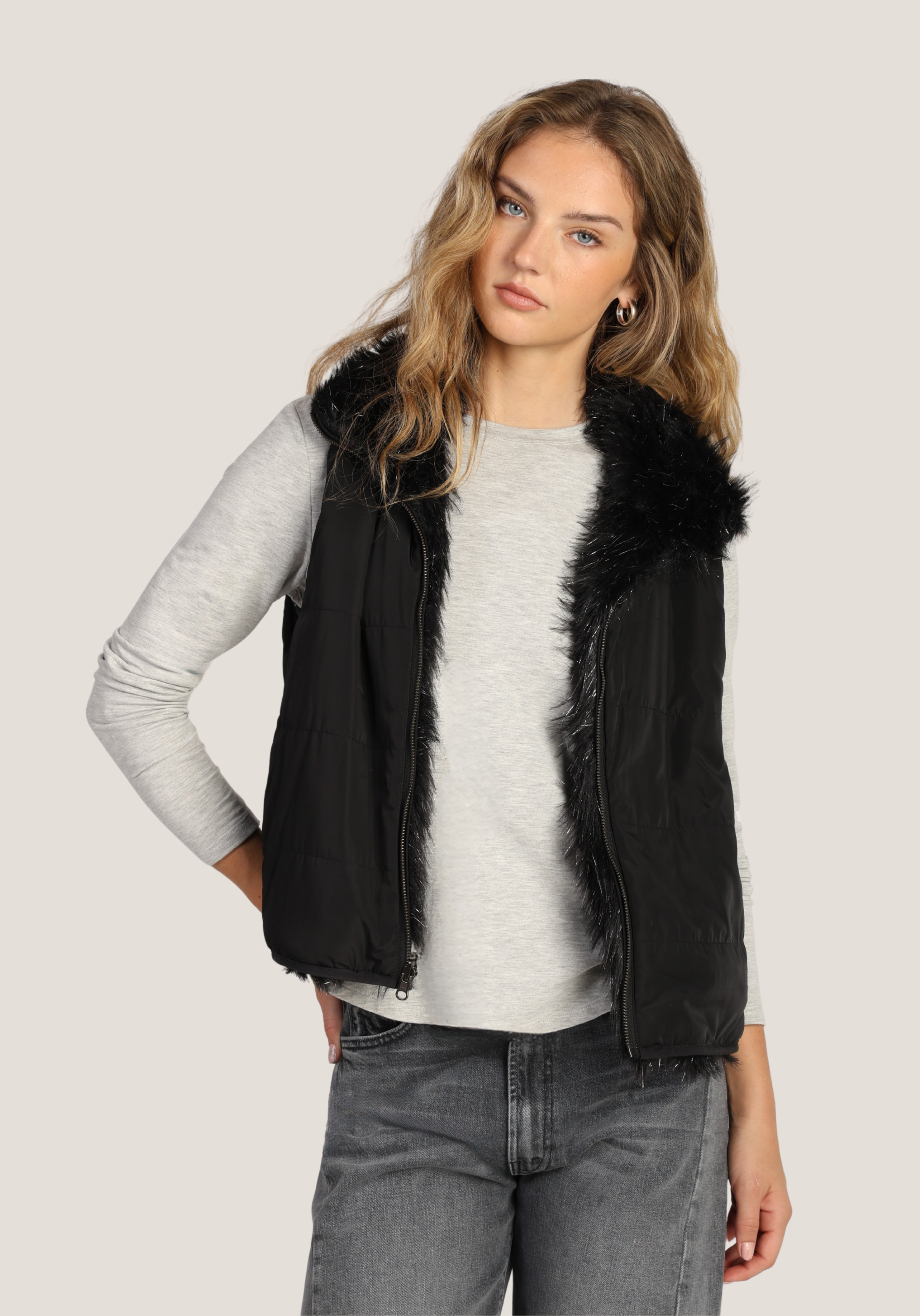 Jolie Reversible Fur Vest