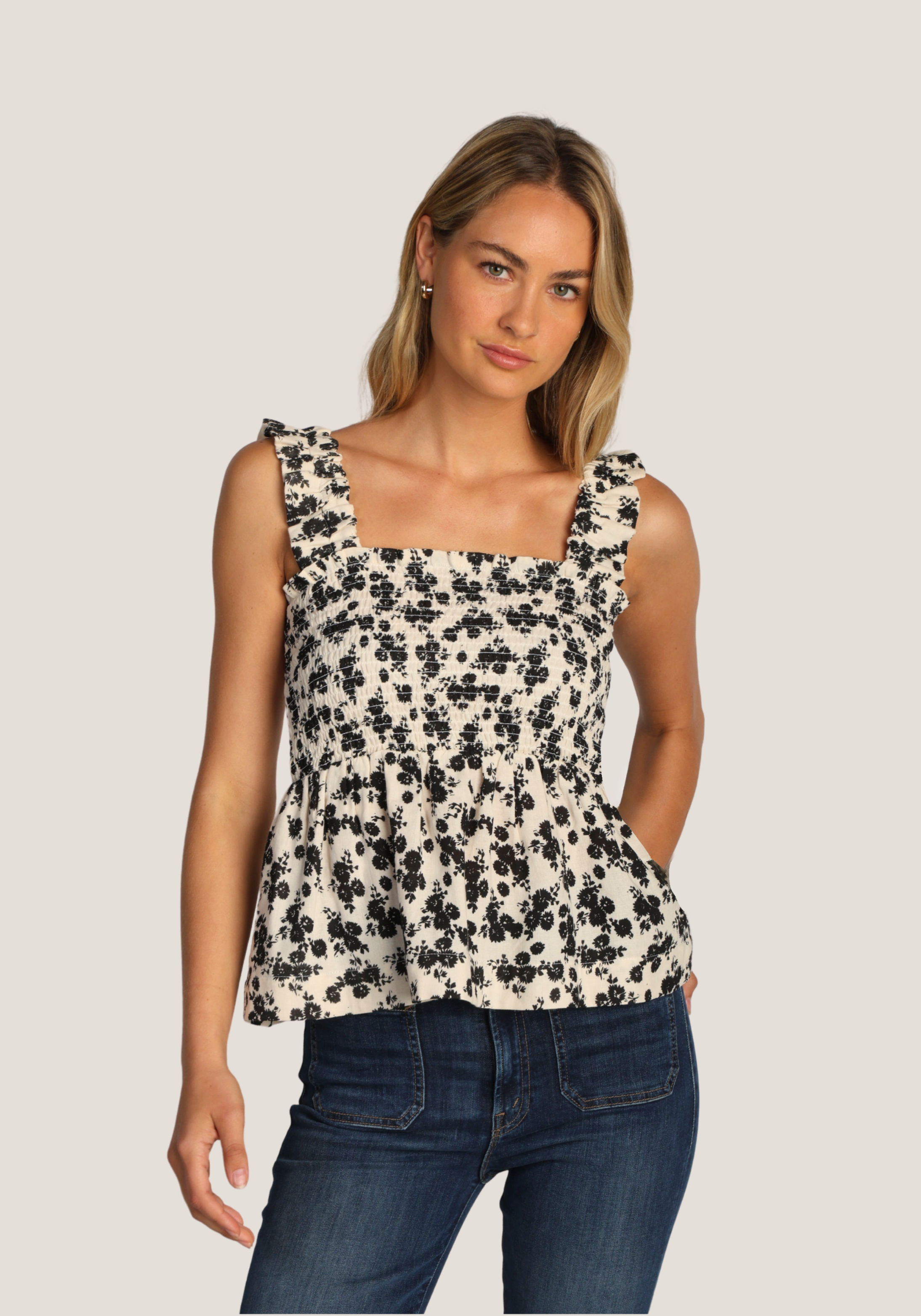 Ruffled Peplum Top