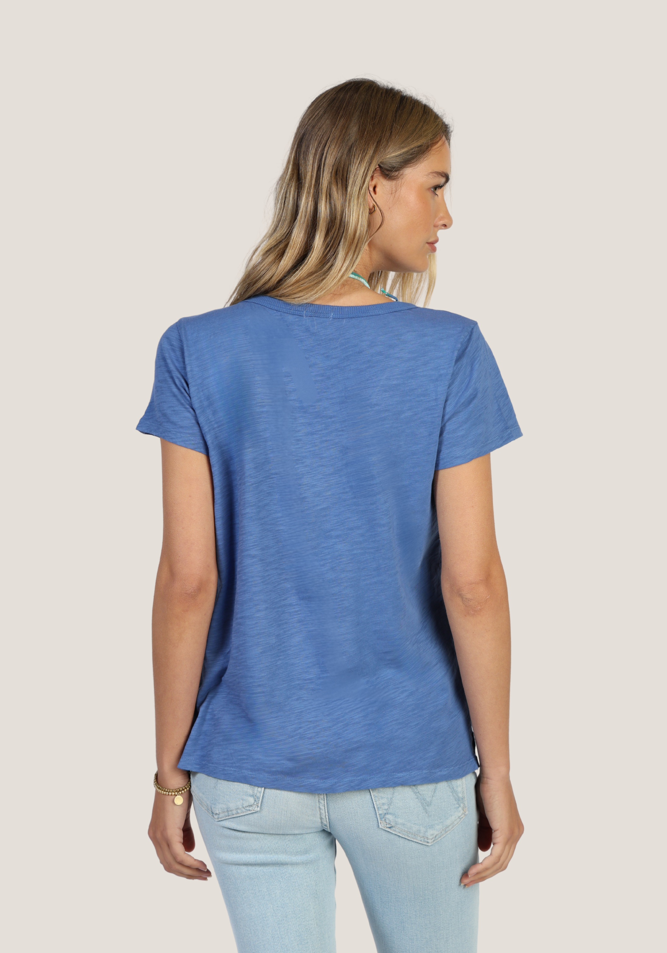 Short Sleeve Deep V-Tee
