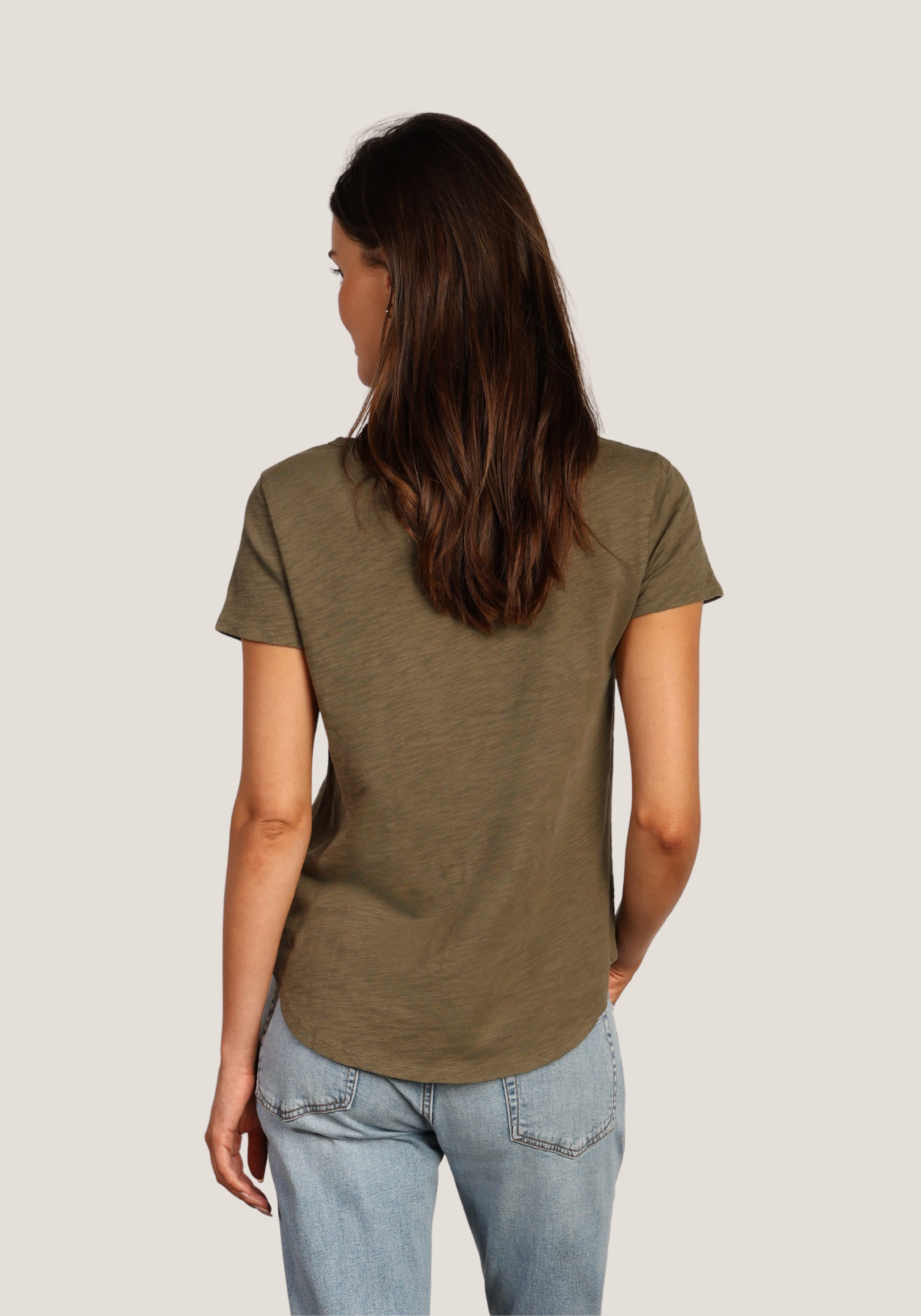 Short Sleeve Deep V-Tee