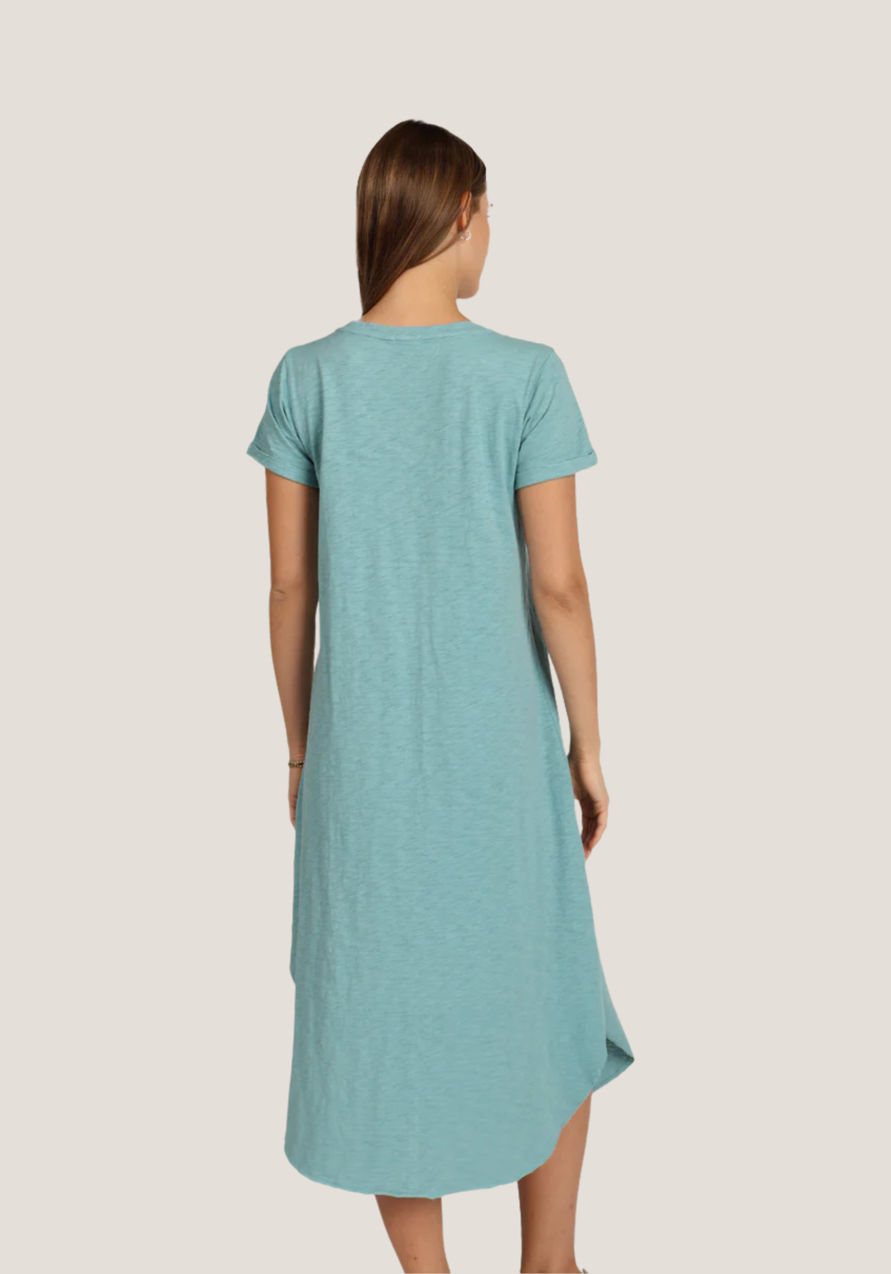 SS V Tee Midi Dress