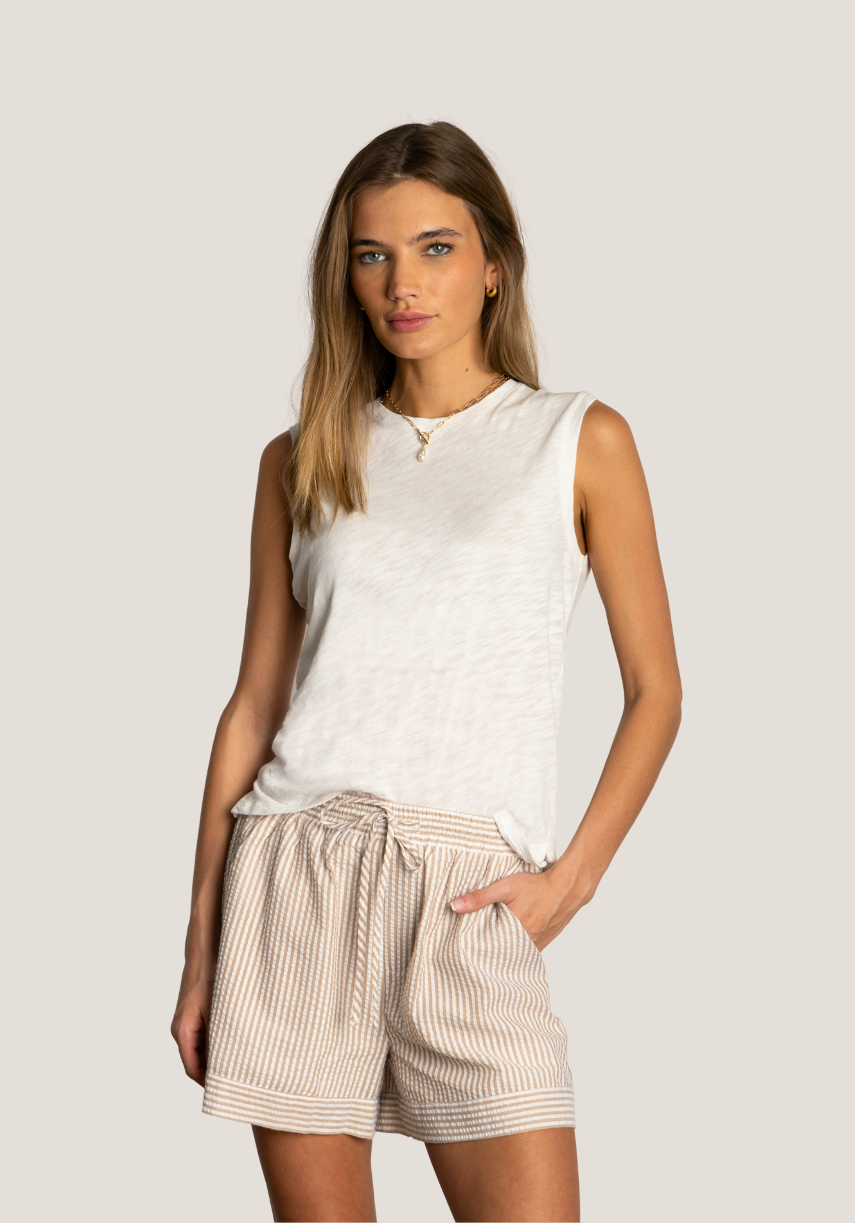 Stripe Weekend Short