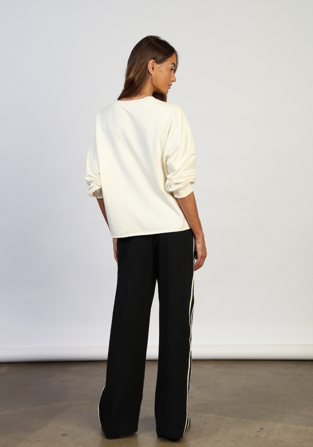 Wide Leg Pant w/ Side Stripes
