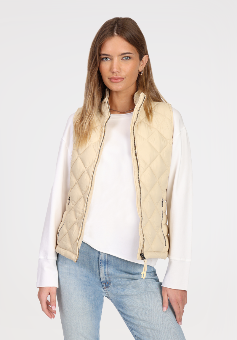 Quilted Nylon Zip Vest