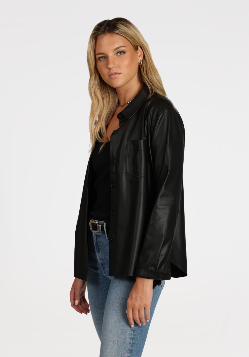 Vegan Leather Shirt