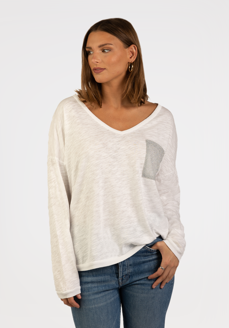 Sparkle & Shimmer V-Neck