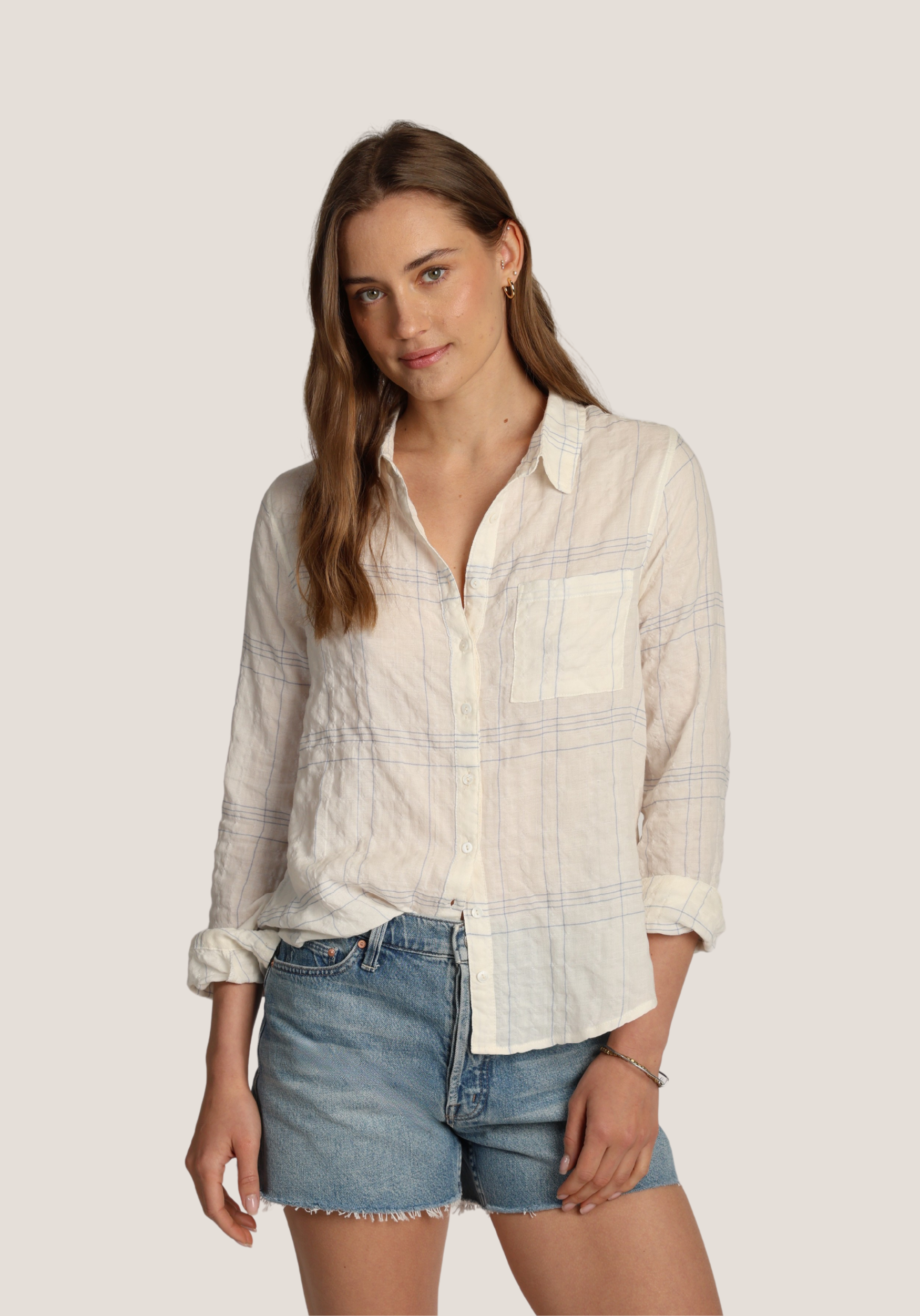 1 Pocket Plaid Shirt