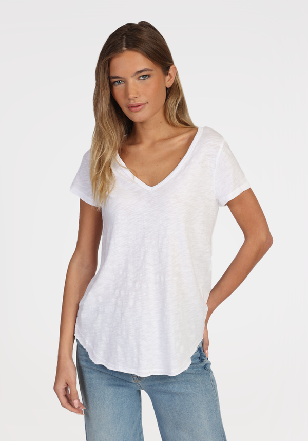 Deep V-Neck Tail Tee