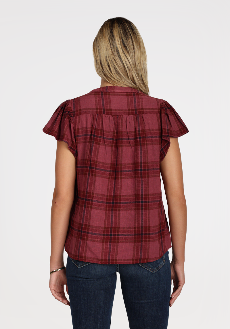 Boho Plaid Blouse