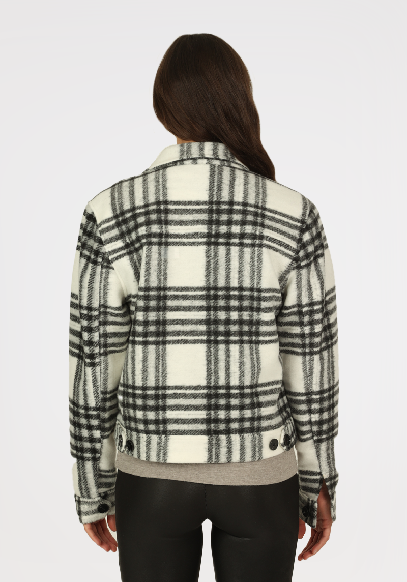 Dylan cozy sales plaid sherpa jacket